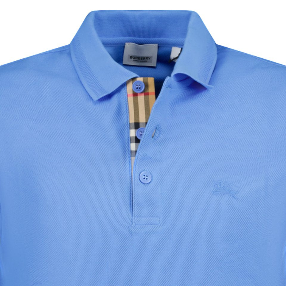 Burberry Eddie Polo Shirt Blue - Shop Now