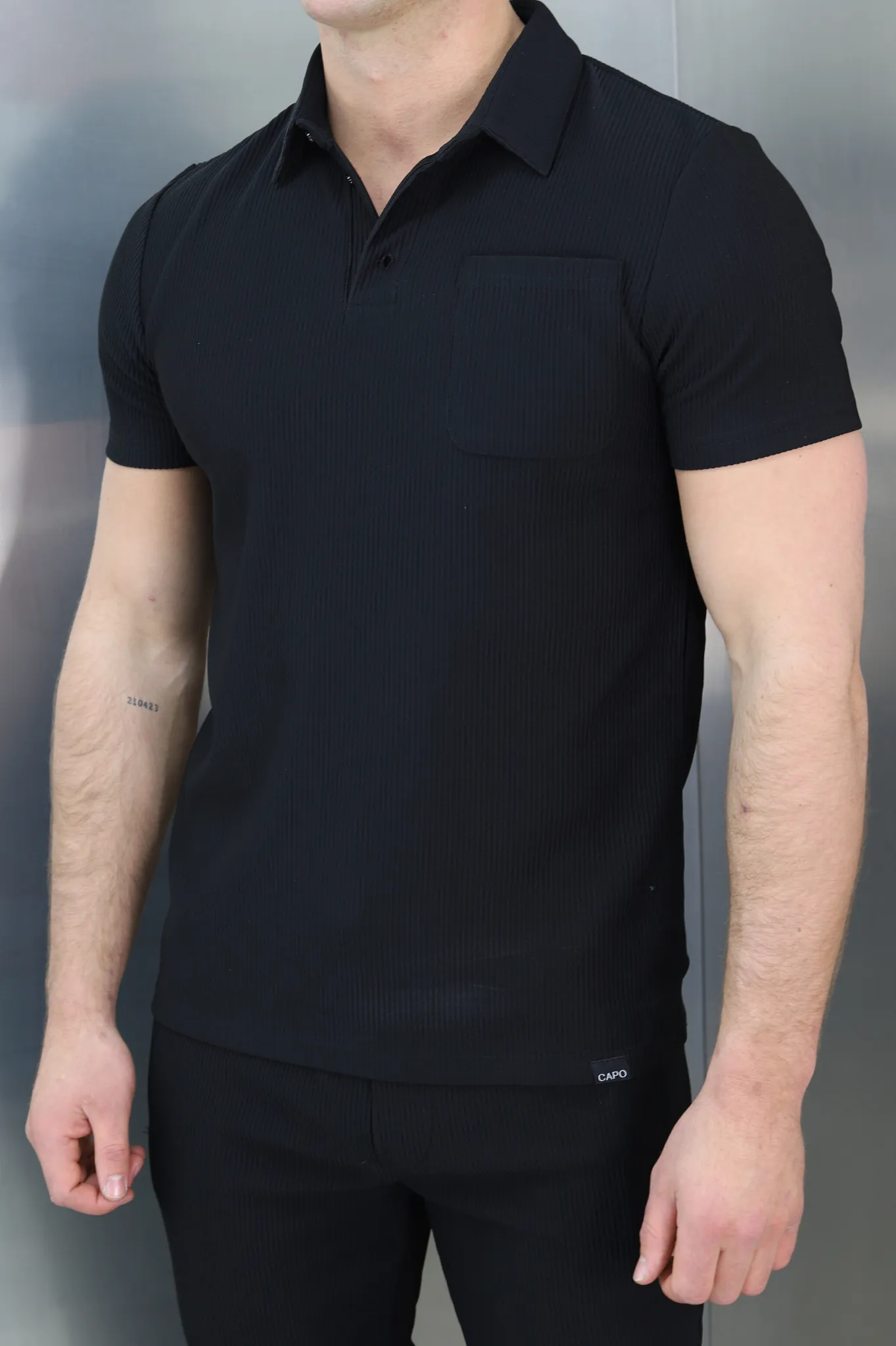 Capo PLEAT Black Polo Shirt