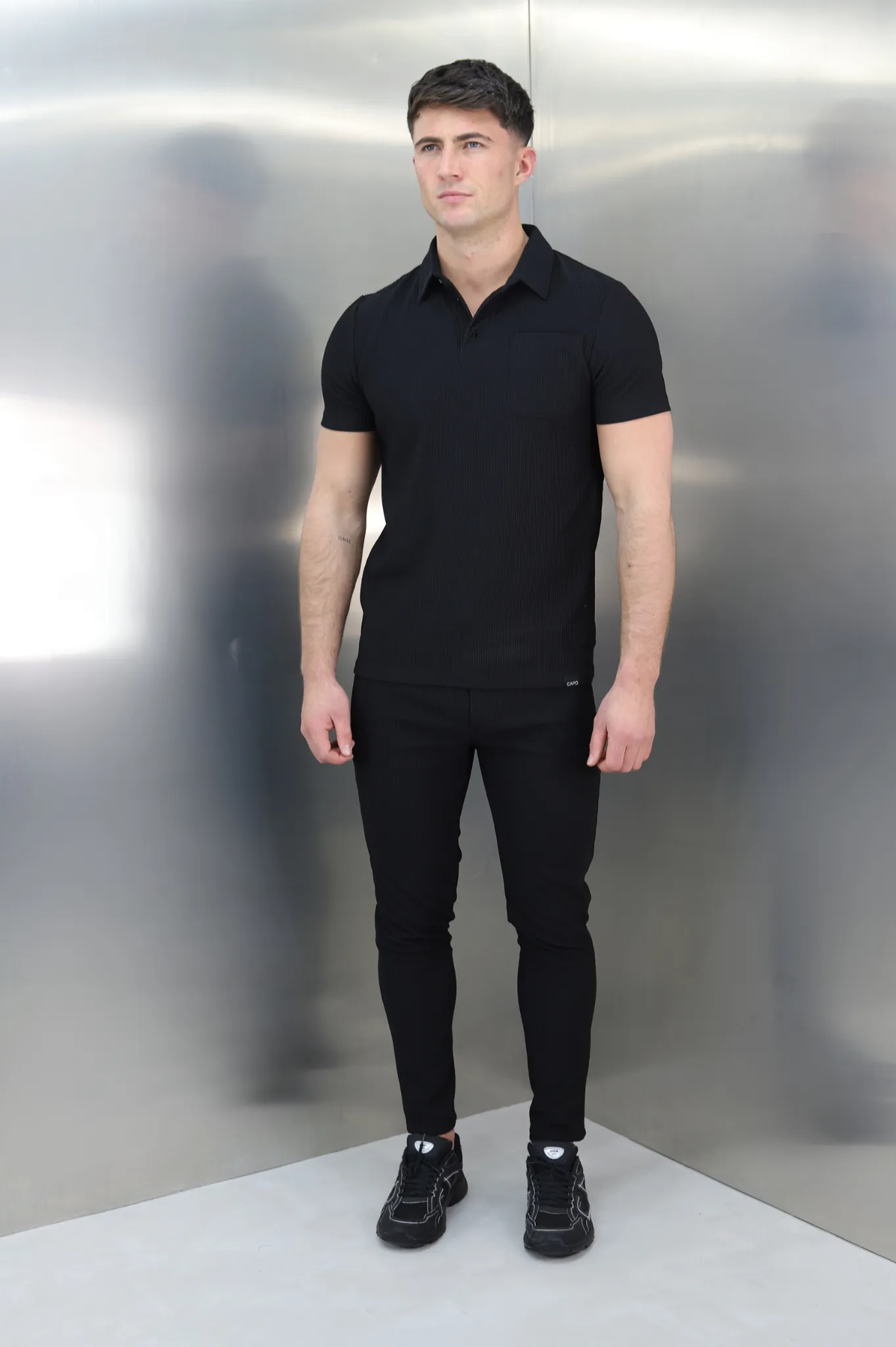 Capo PLEAT Black Polo Shirt