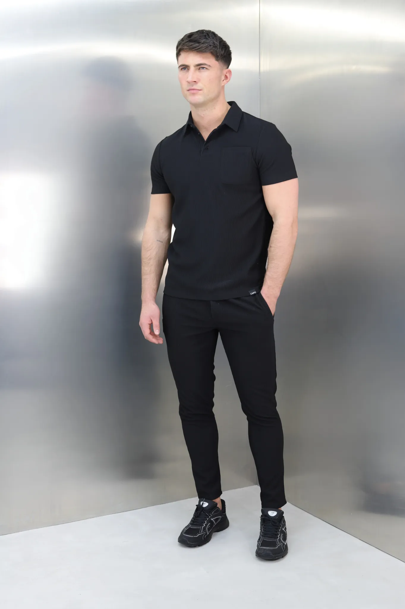 Capo PLEAT Black Polo Shirt