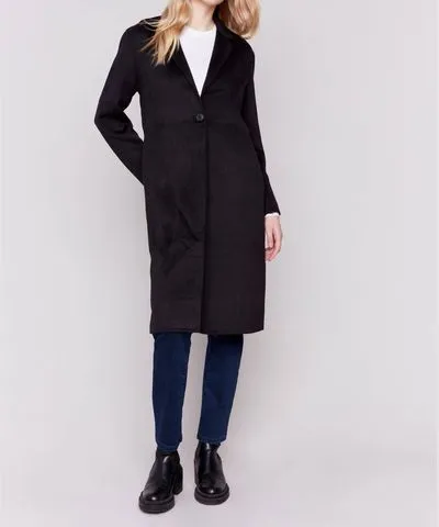 Charlie B Long Double Faced Coat Jacket