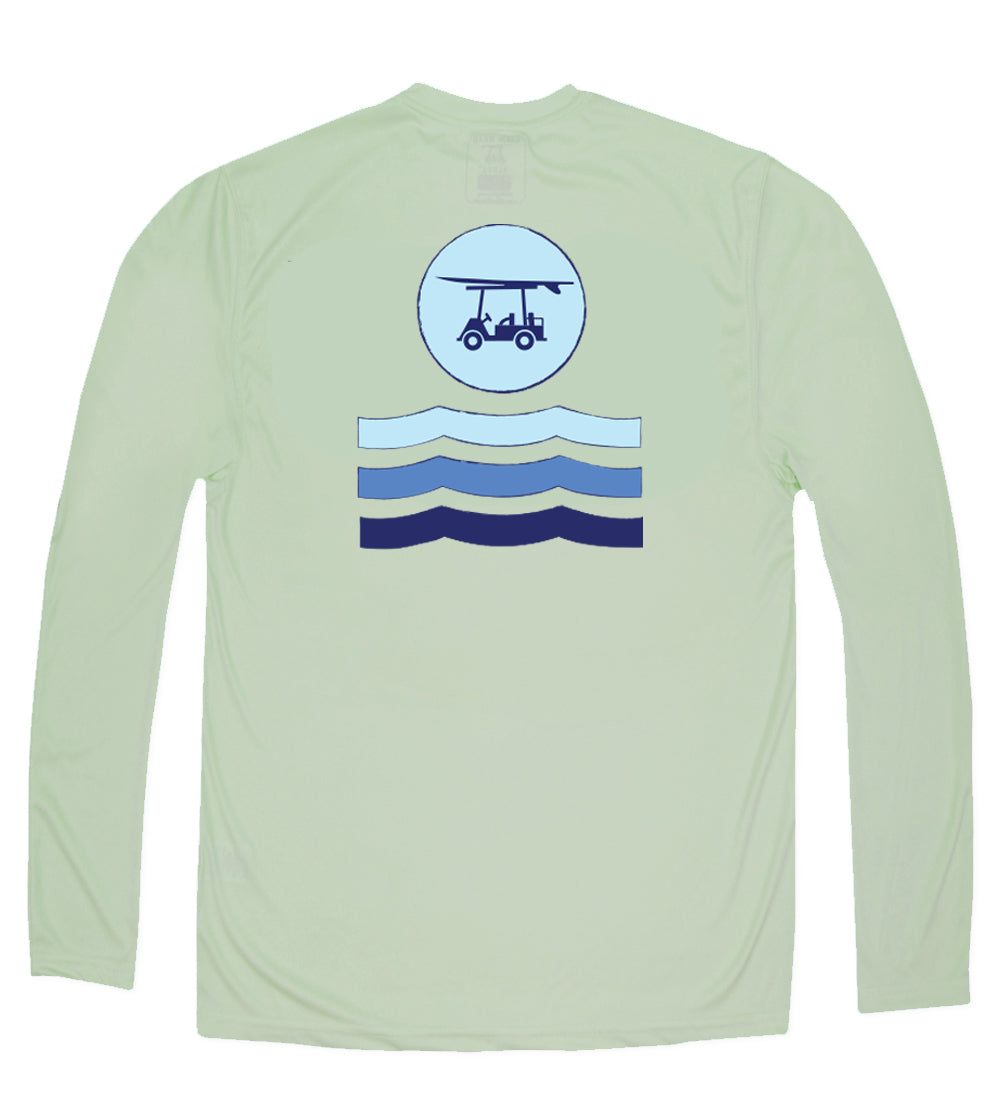 Circle Waves T-Shirt Sage - Performance Long Sleeve