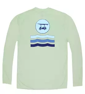 Circle Waves T-Shirt Sage - Performance Long Sleeve