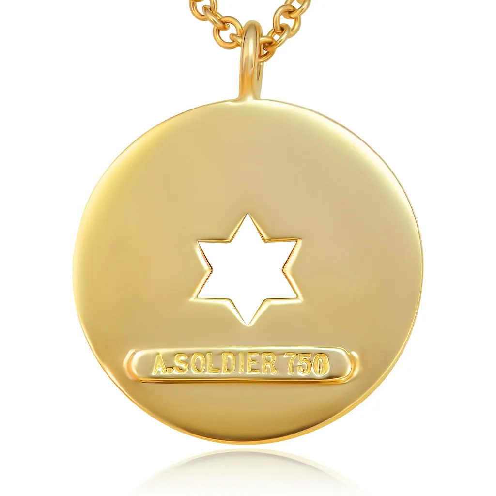 Circular Diamond Star Of David Pendant - Necklace