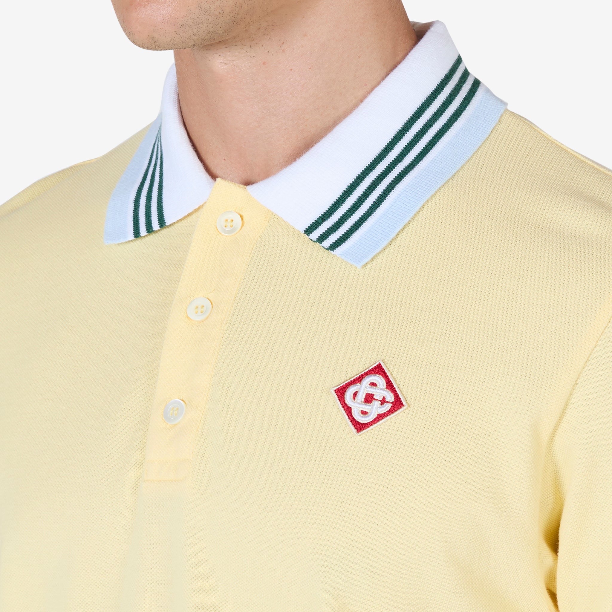 Classic Yellow Pique Polo Shirt