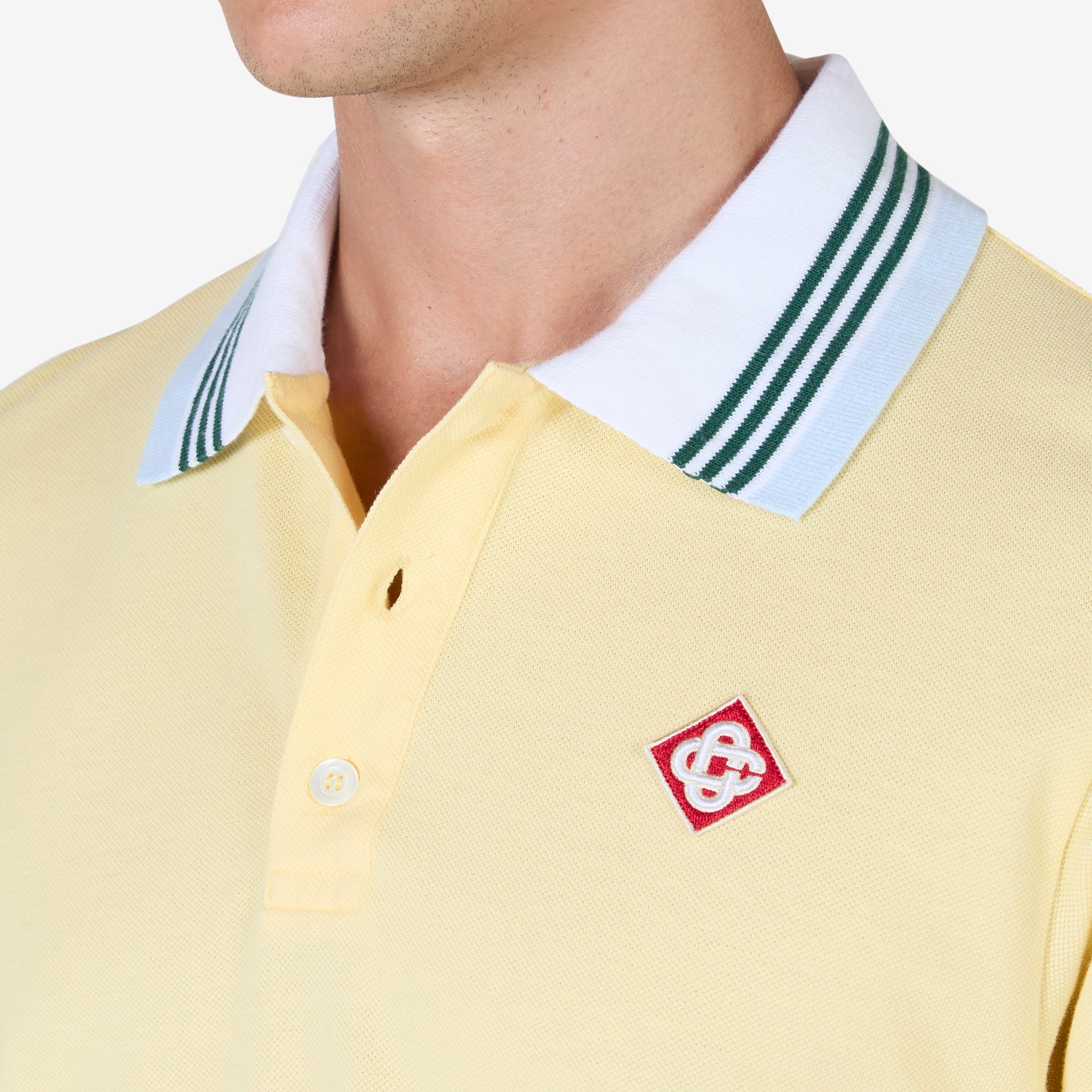 Classic Yellow Pique Polo Shirt