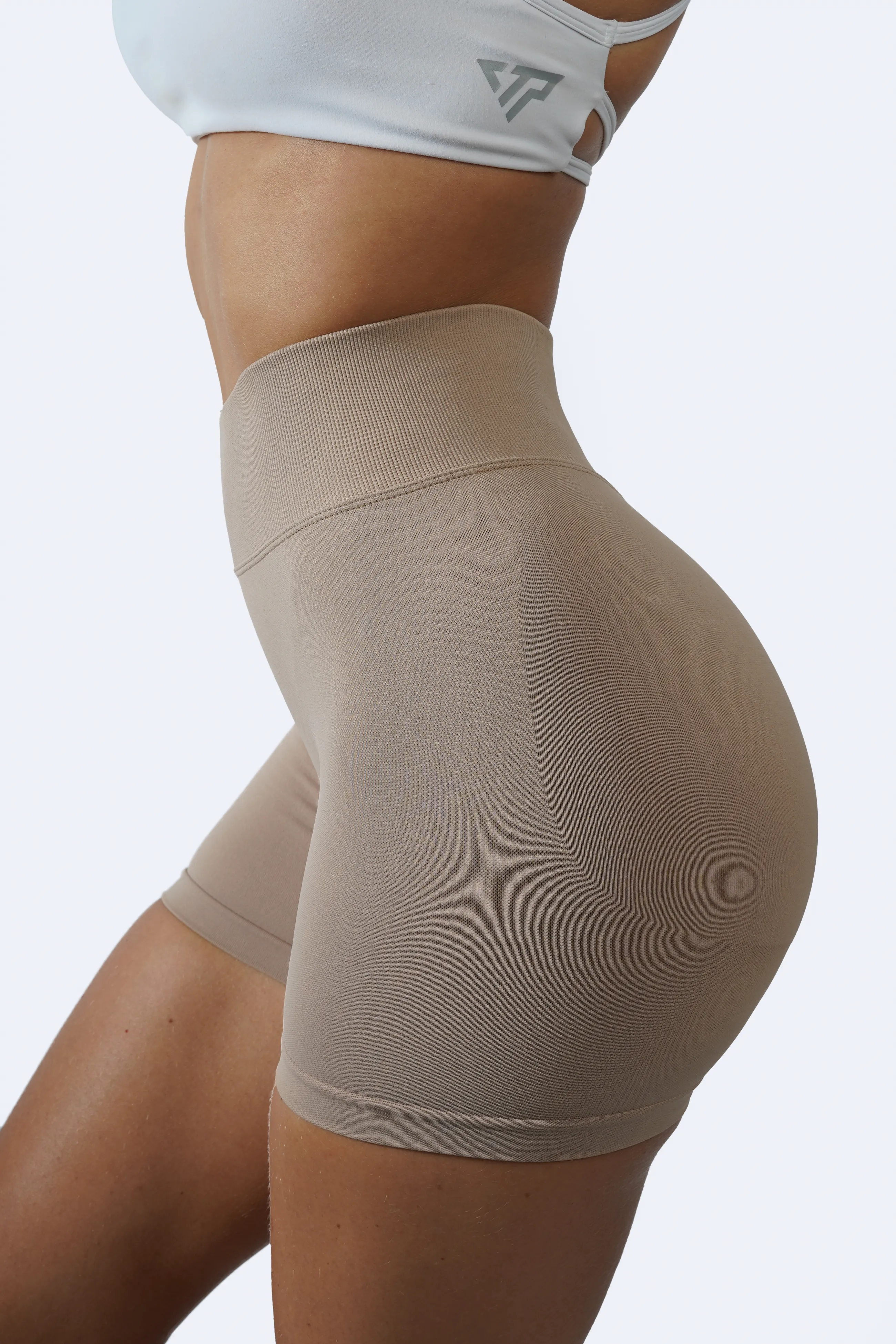 Core Scrunch Fitness Shorts - Latte