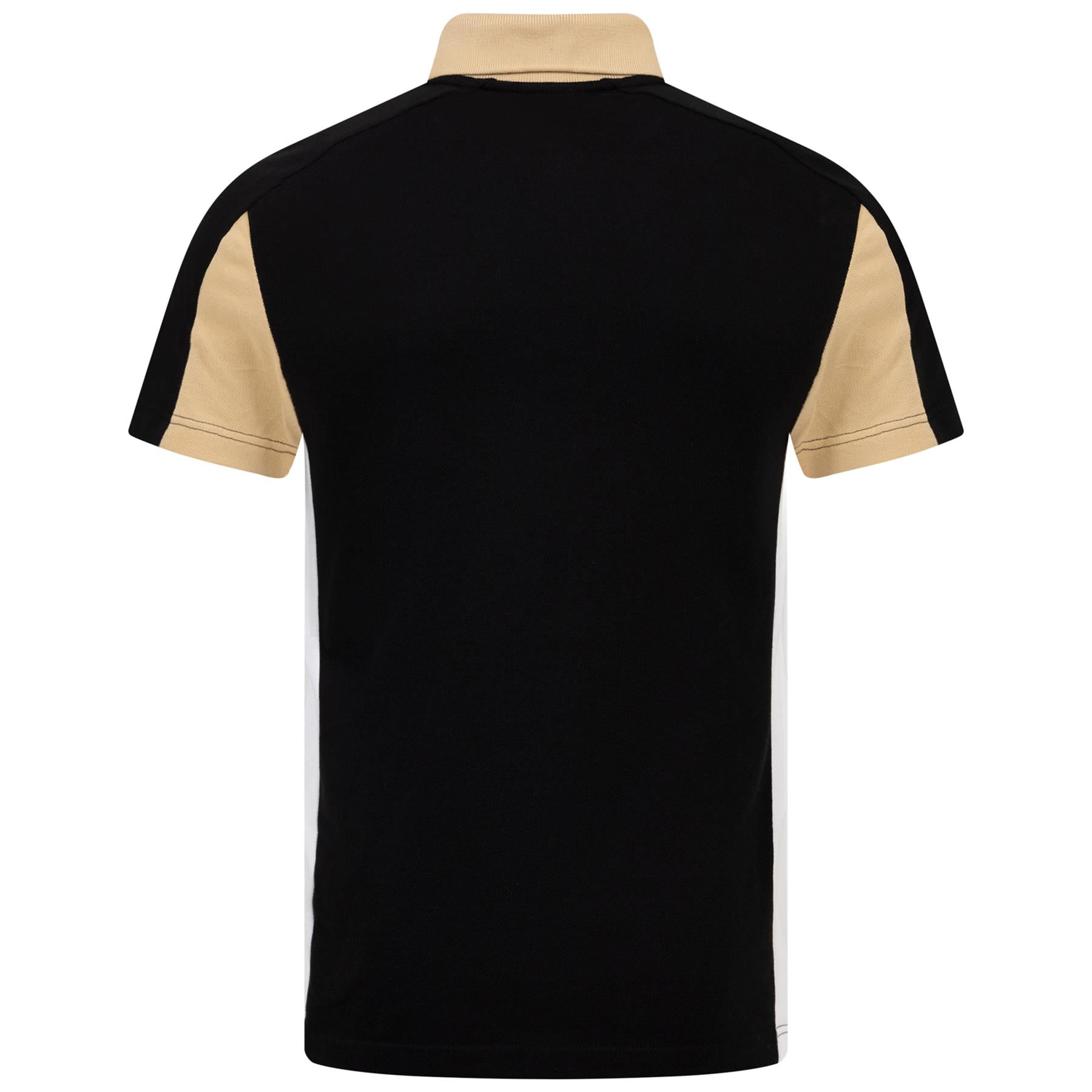 Cotton Pique Polo Black/Beige SS24