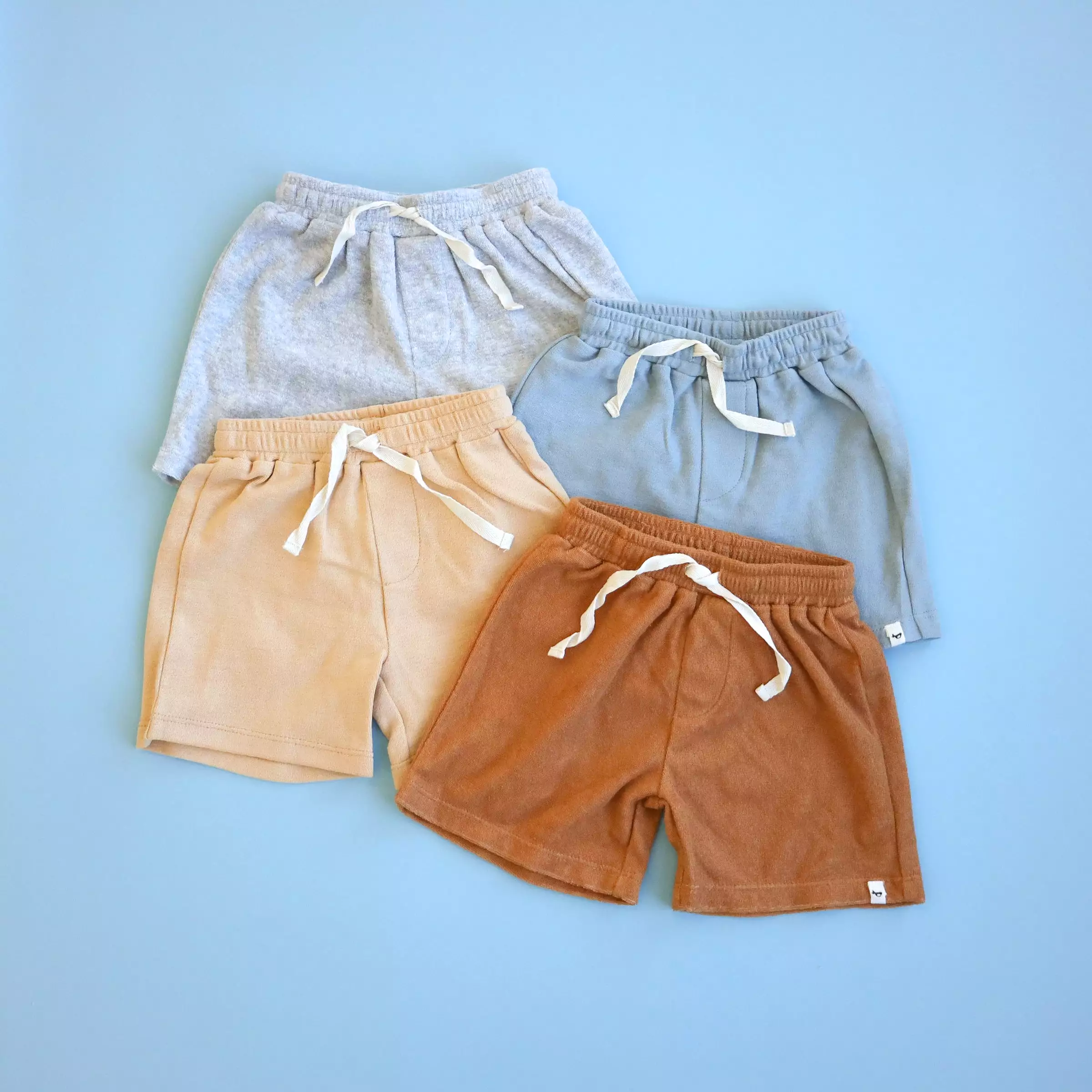 Cotton Terry Boys Track Shorts - Caramel | Shop Now!