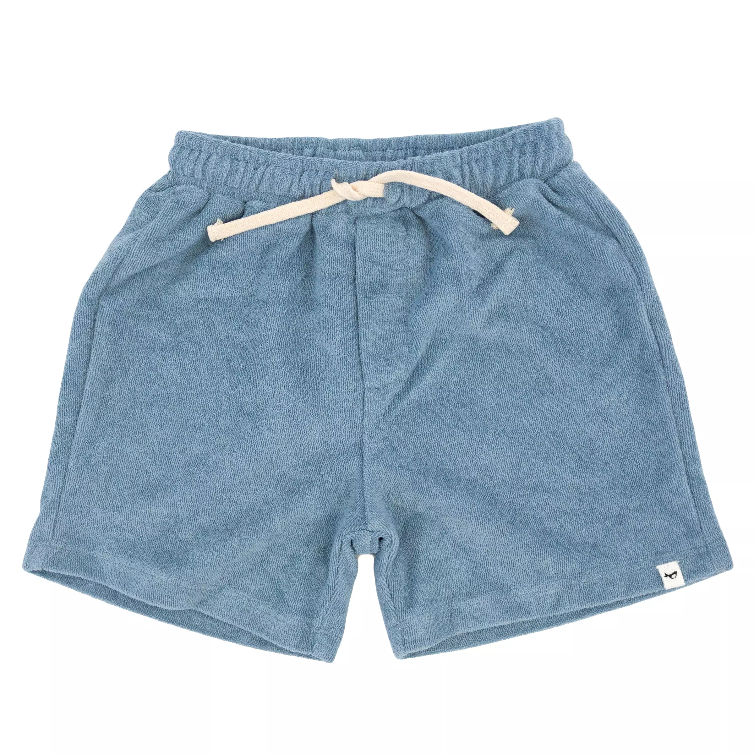 Cotton Terry Boys Track Shorts - Fog