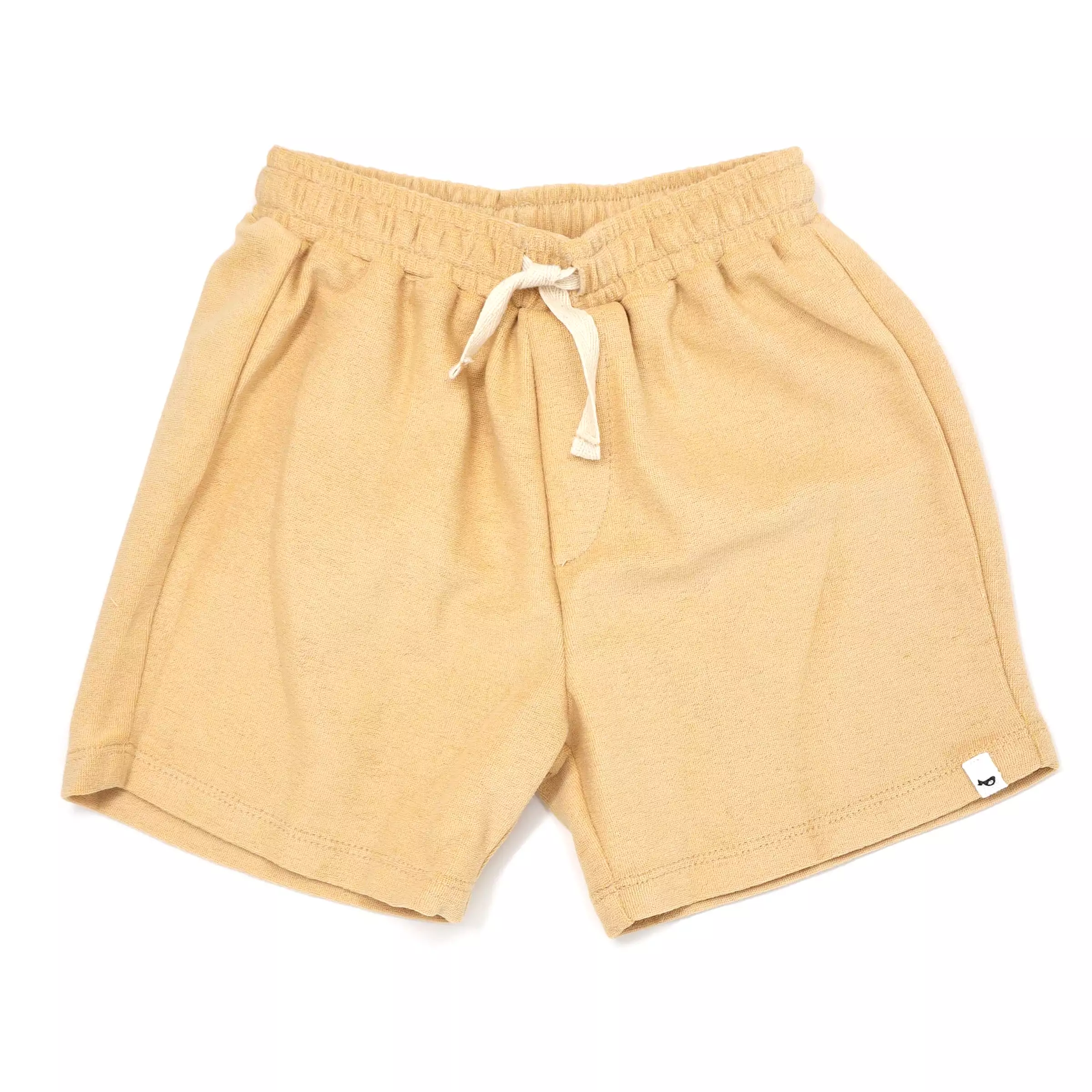 Cotton Terry Boys Track Shorts Oatmilk