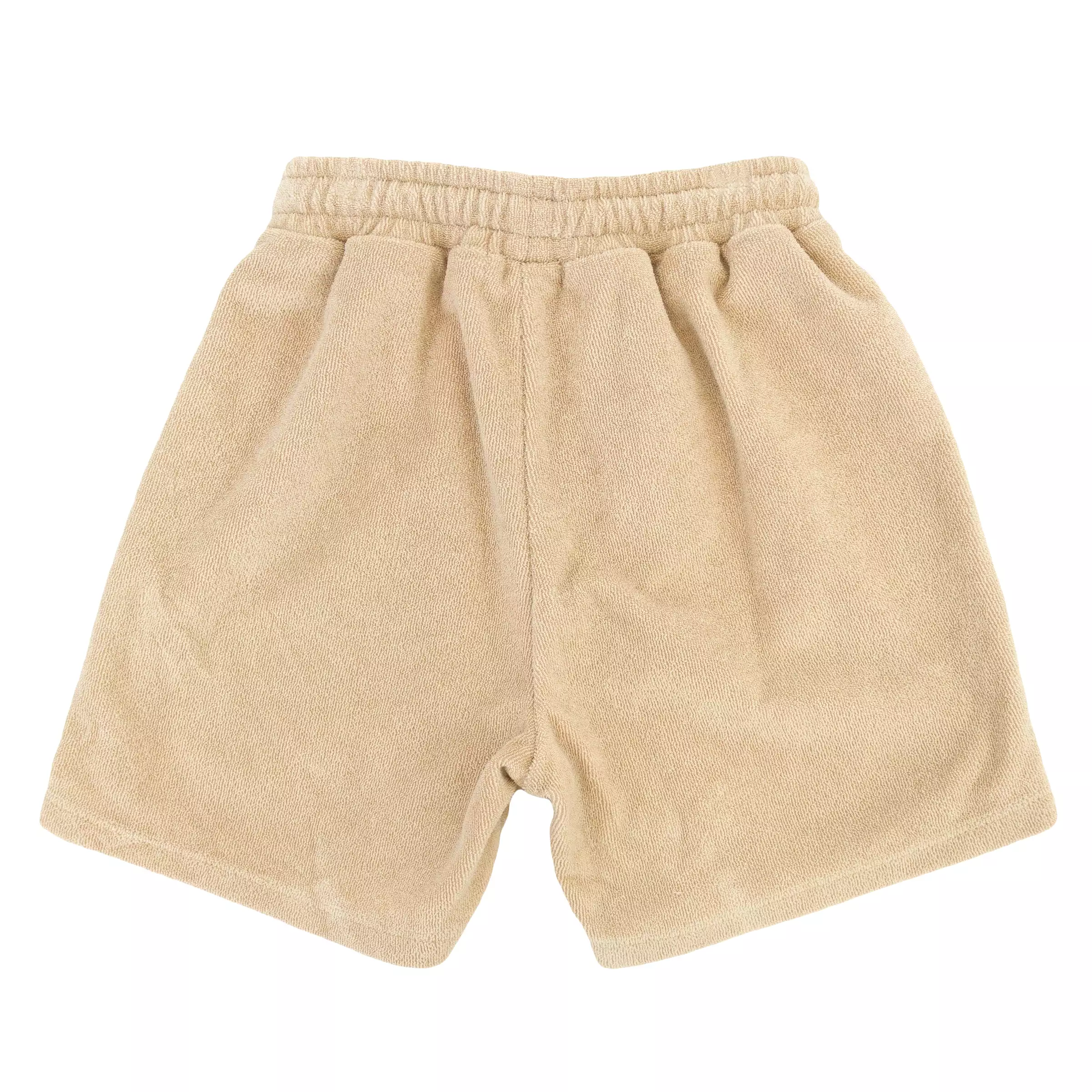 Cotton Terry Boys Track Shorts - Sand