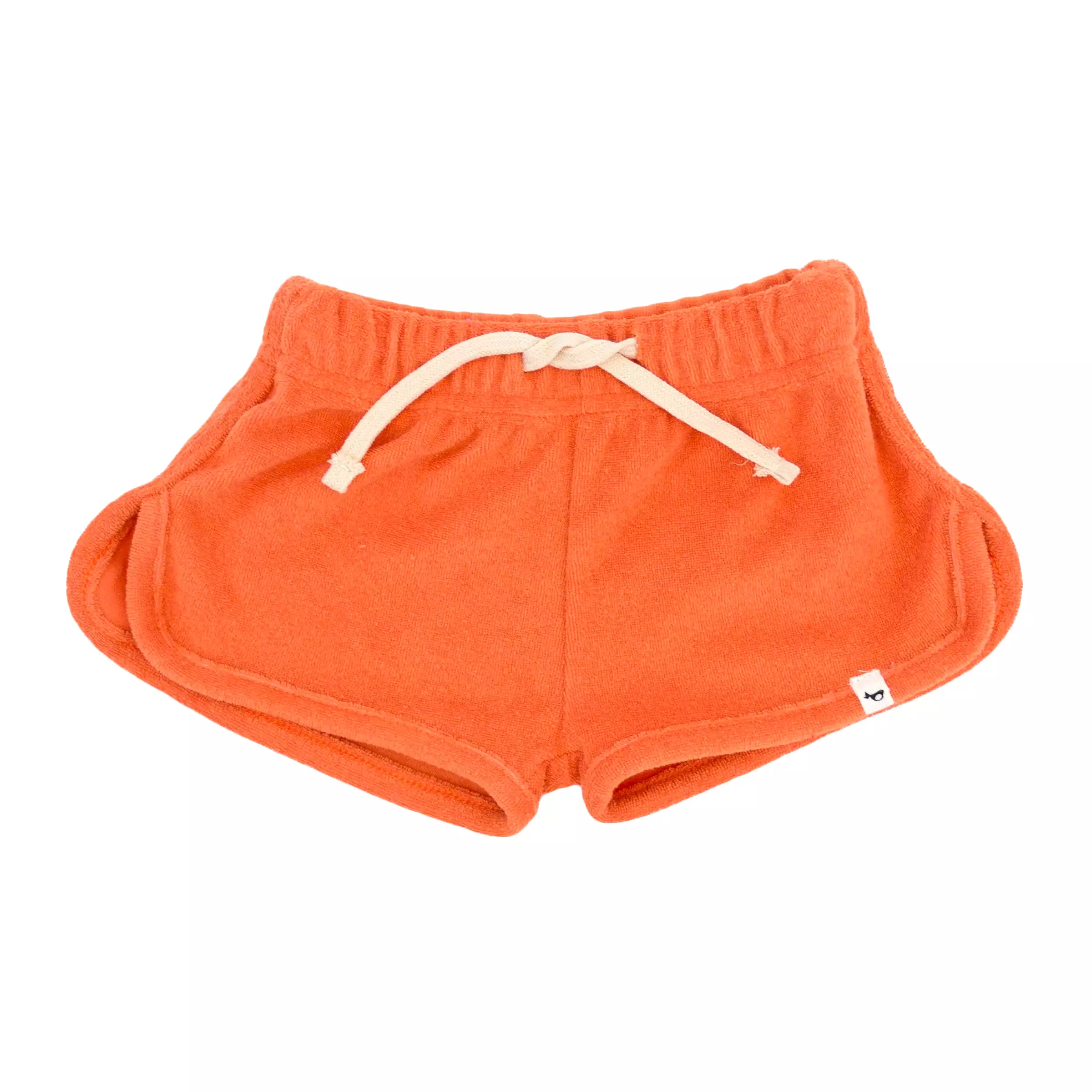 Cotton Terry Drawstring Short Track Shorts - Dreamsicle