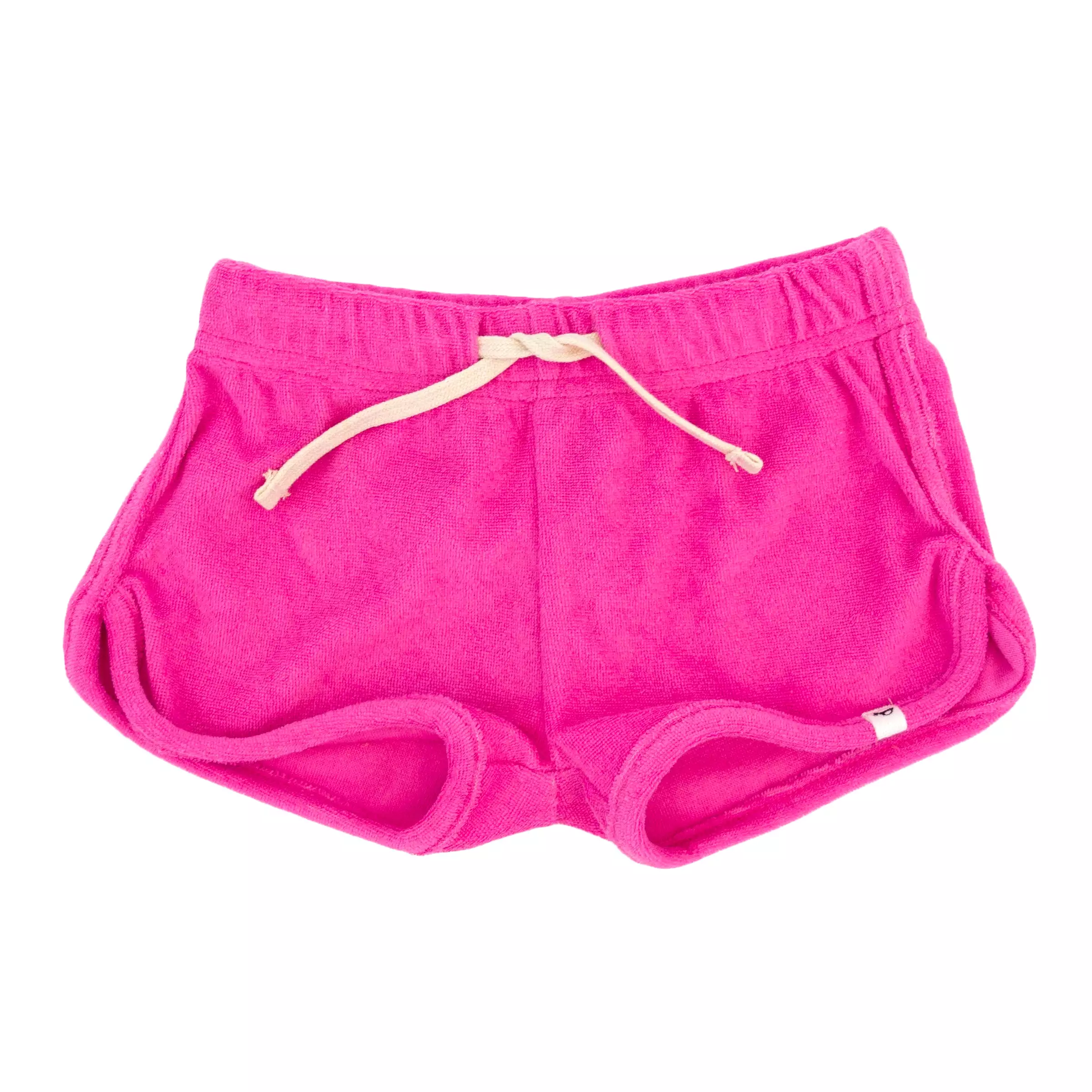 Cotton Terry Drawstring Track Shorts - Cotton Candy