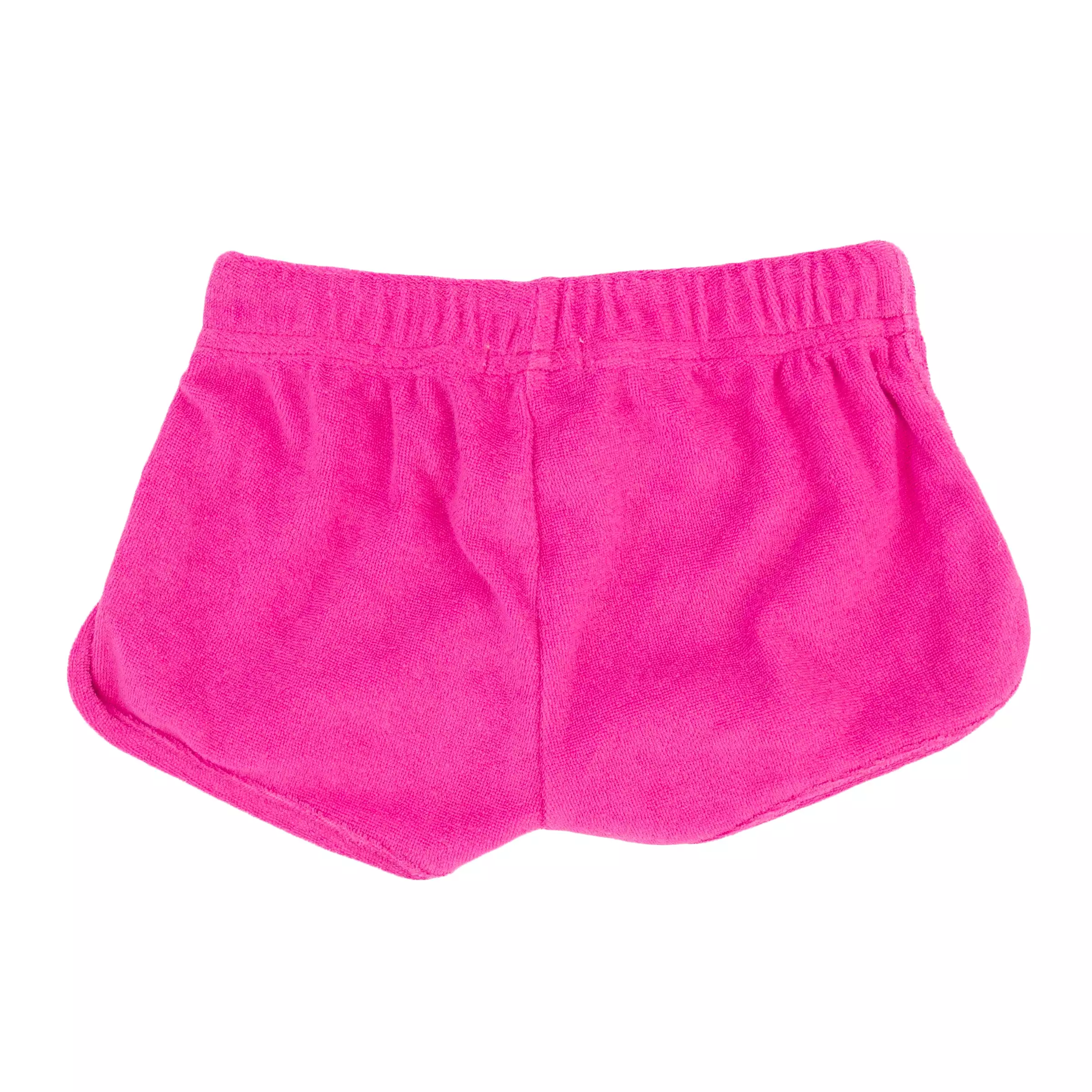 Cotton Terry Drawstring Track Shorts - Cotton Candy