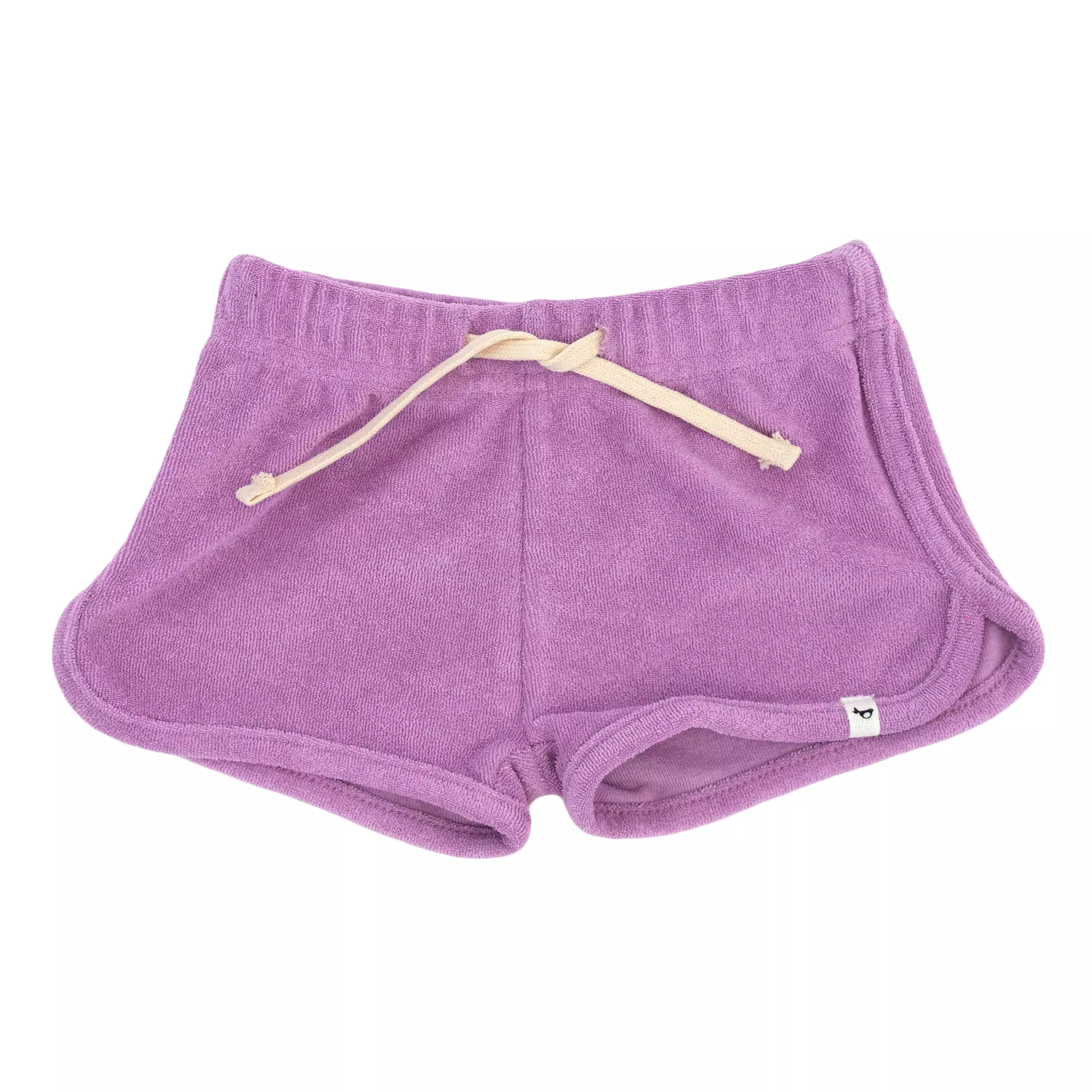 Cotton Terry Drawstring Track Shorts - Orchid