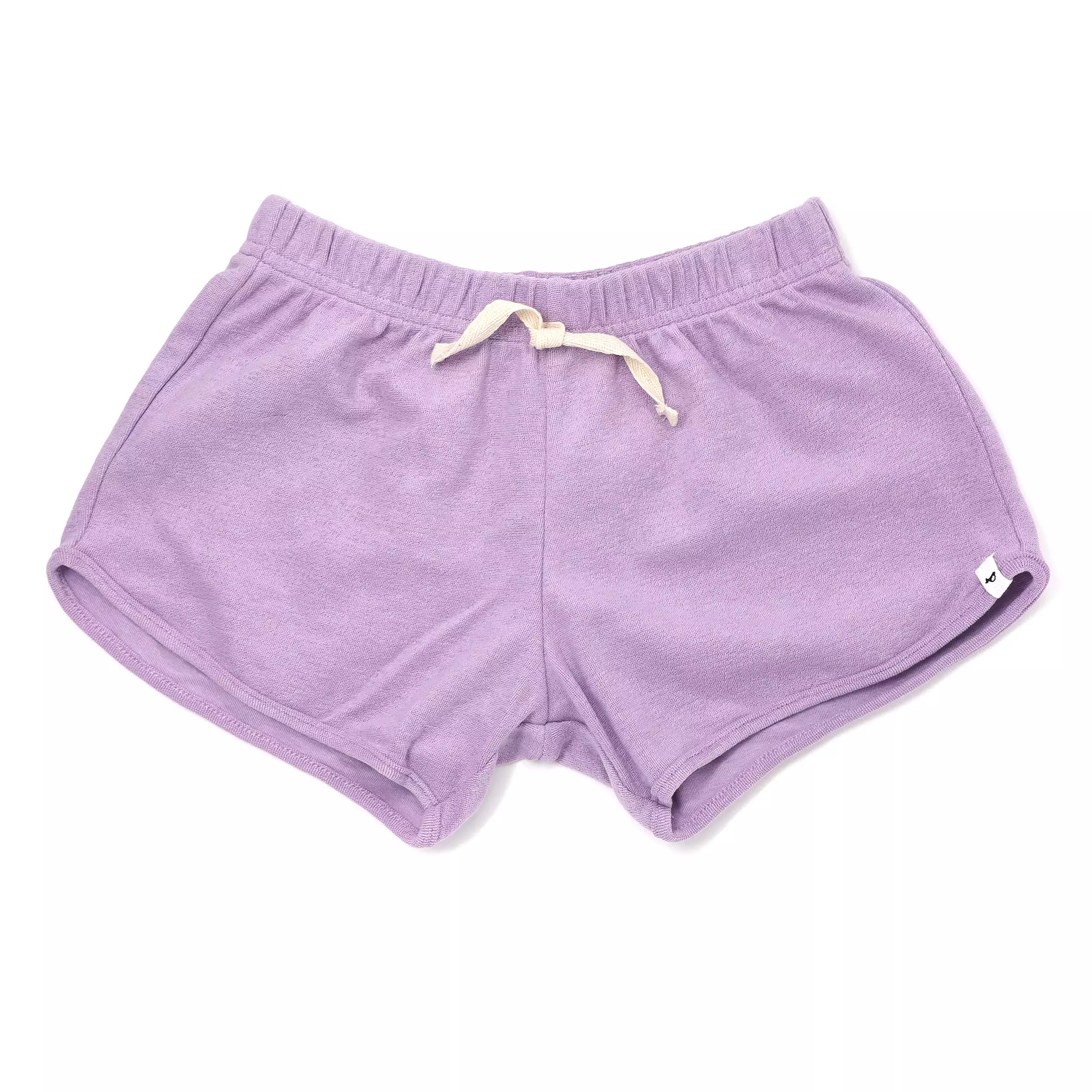 Cotton Terry Girls Track Shorts Lavender