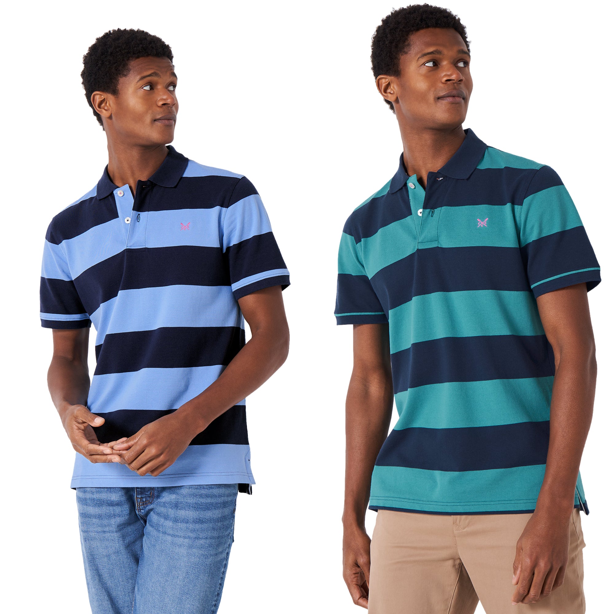 Crew Clothing Men's Striped Polo Shirt - Heritage Collection.