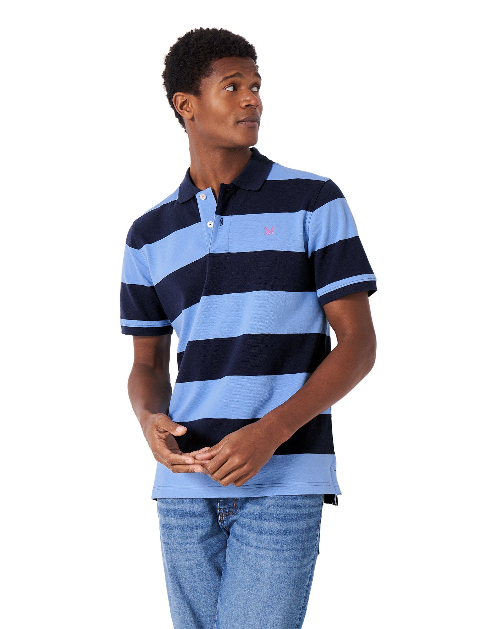 Crew Clothing Men's Striped Polo Shirt - Heritage Collection.