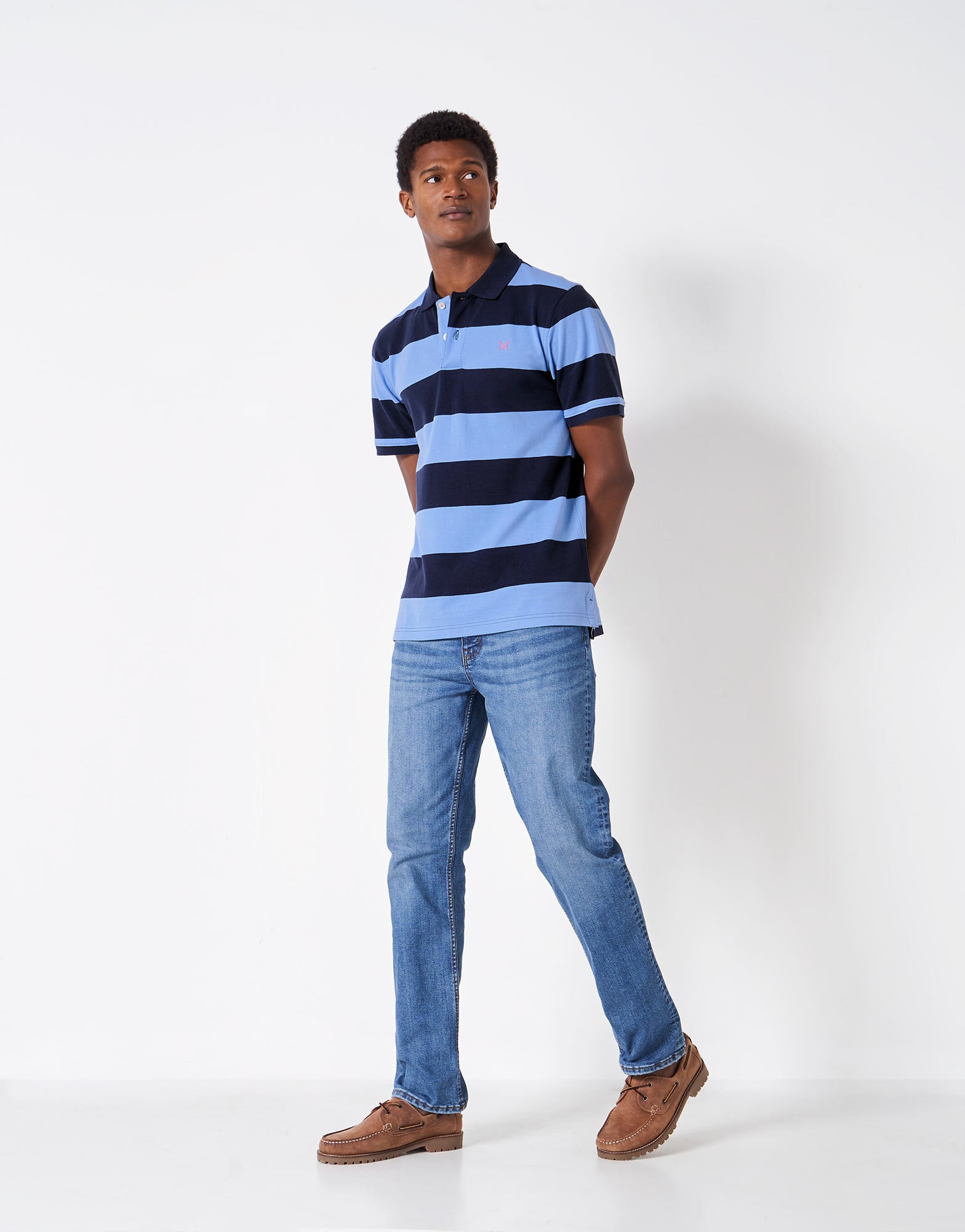 Crew Clothing Men's Striped Polo Shirt - Heritage Collection.