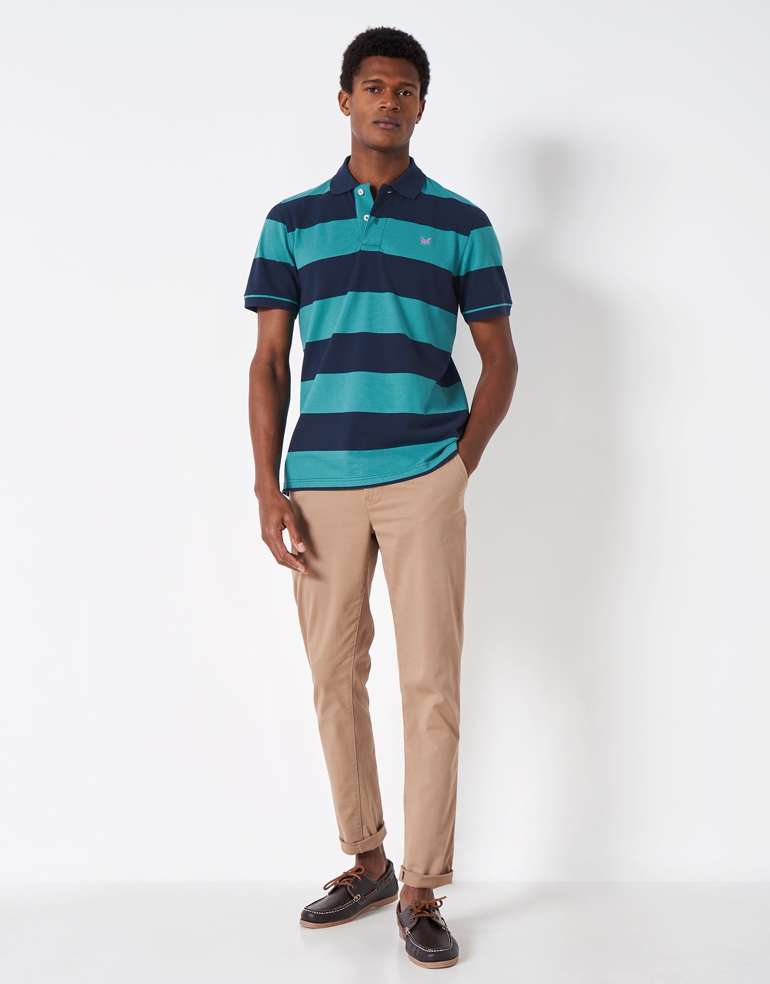 Crew Clothing Men's Striped Polo Shirt - Heritage Collection.