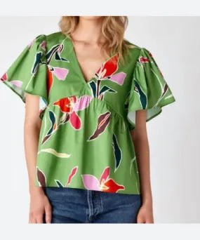 CROSBY by Mollie Burch Adelee Top Blouse African Lily