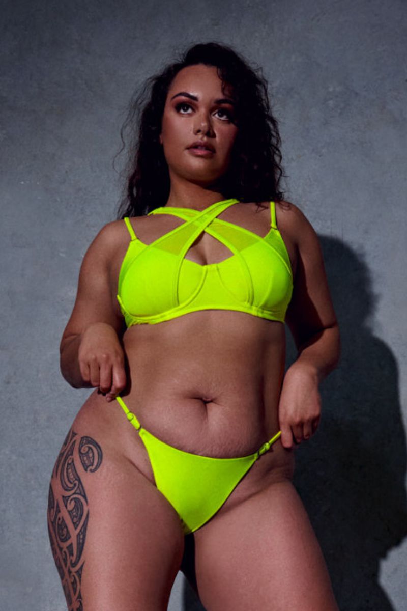 CXIX Classic Scrunch Thong - Neon Yellow