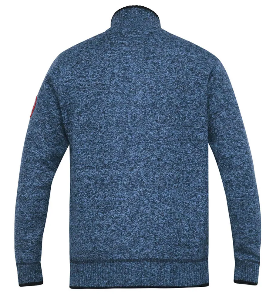 D555 Big Men's Blue Cable Knit Sweater - ECCLES