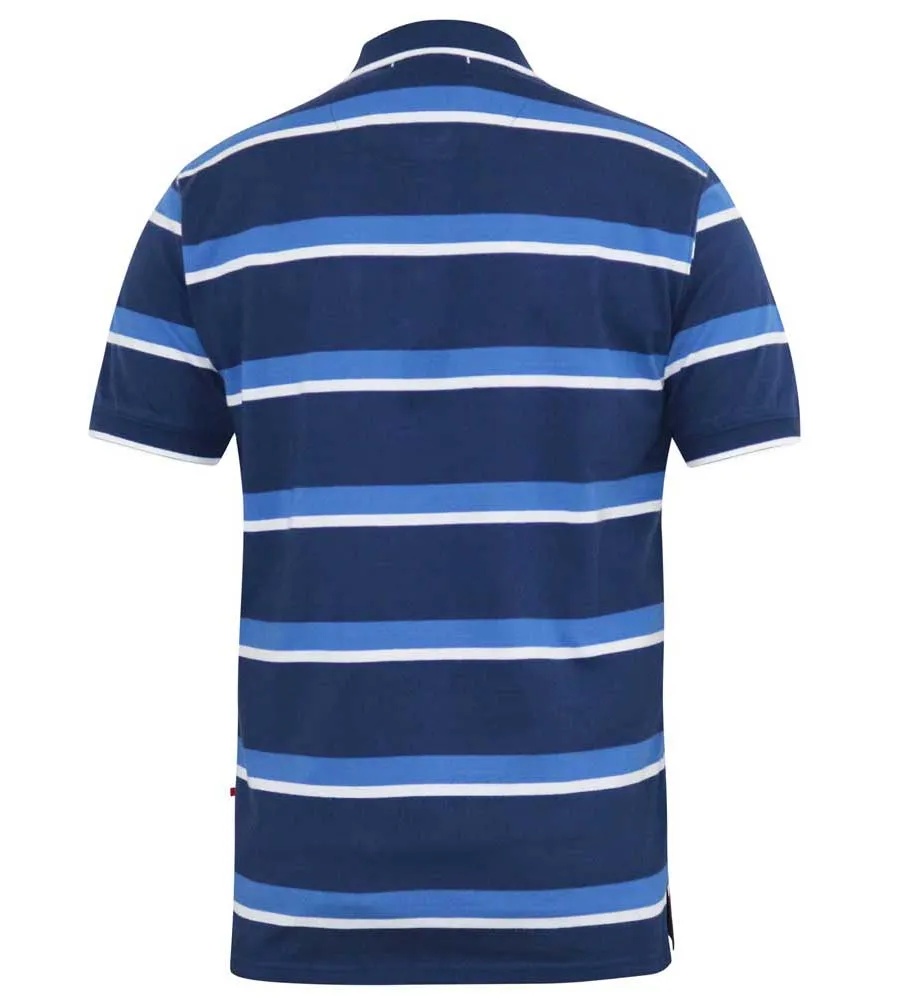 D555 Big Mens Jersey Polo Shirt With Stripe HOBSON