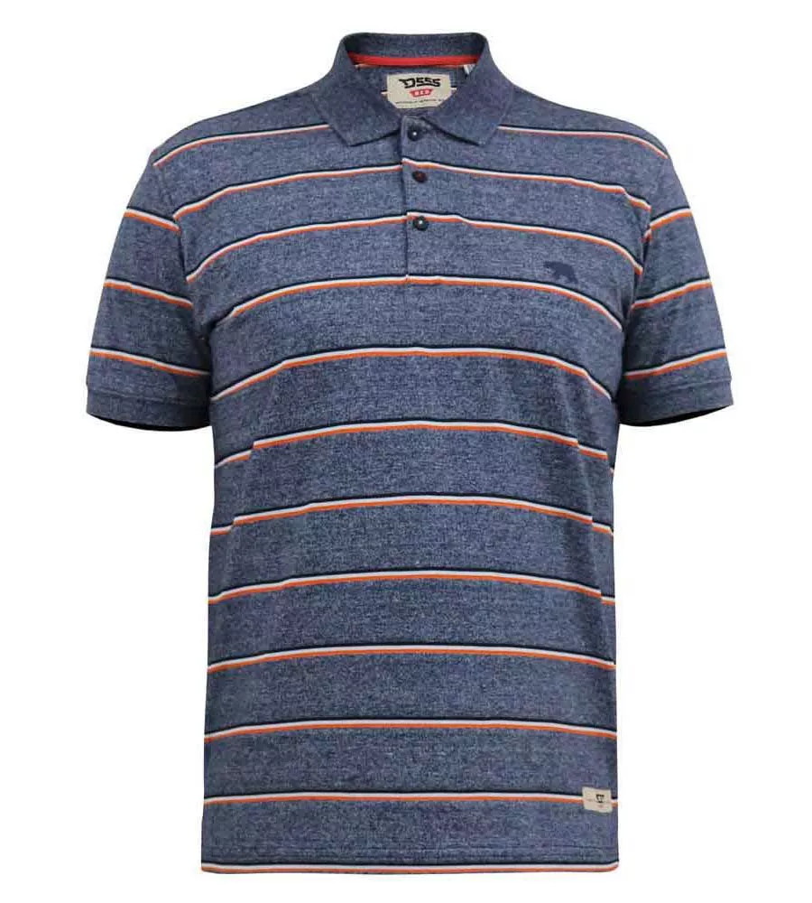 D555 Big Men's Jersey Polo Shirt with Full Stripe (HUMBER)