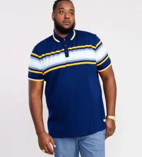 PELDON D555 Big Mens Jersey Polo Shirt With Multi Stripe