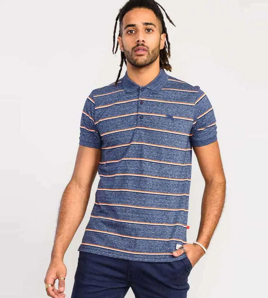 D555 Men's Jersey Polo Shirt with Full Stripe (HUMBER)