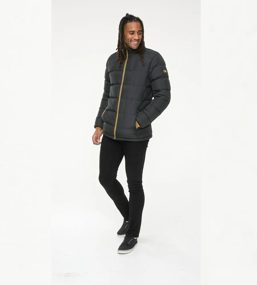 Mens Puffer Jacket With Binding On Cuffs And Embroidery Badge (CRISTIANO)