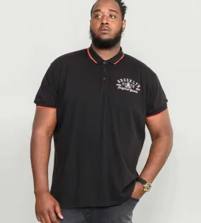 D555 Tall Men's Black Polo Shirt With Brooklyn Chest Embroidery (Canning 2)