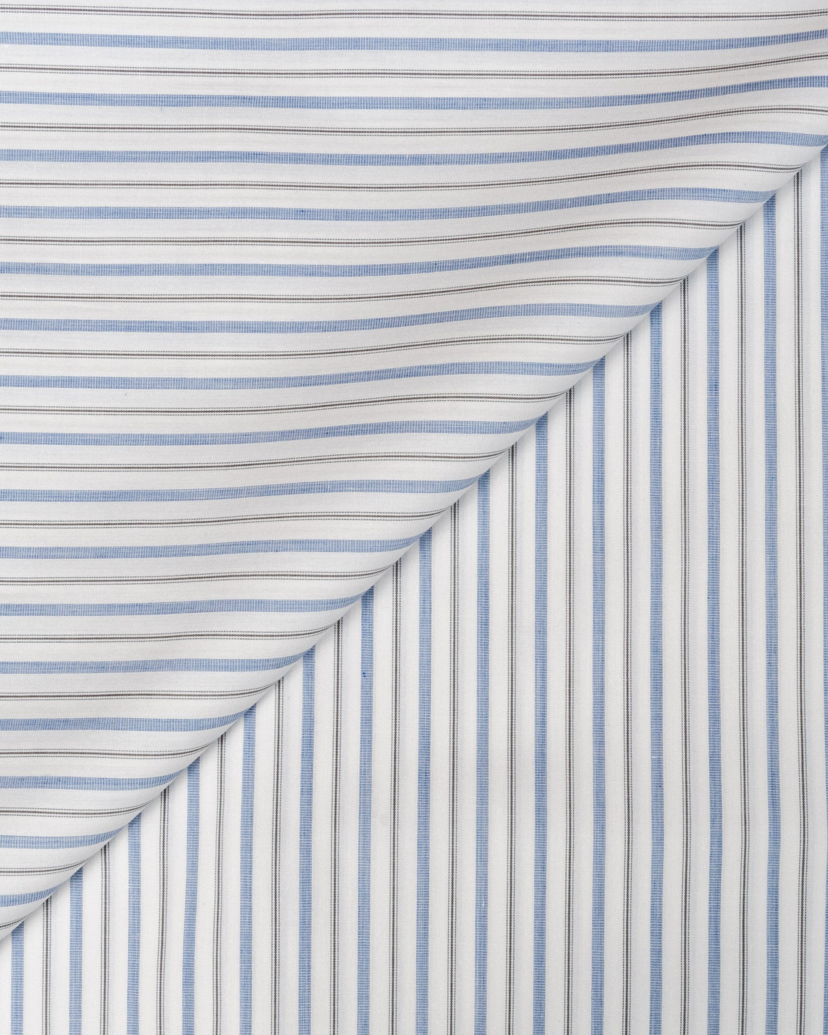 Dante Melange Blue Gray White Stripe Cotton Shirt - MSC3301