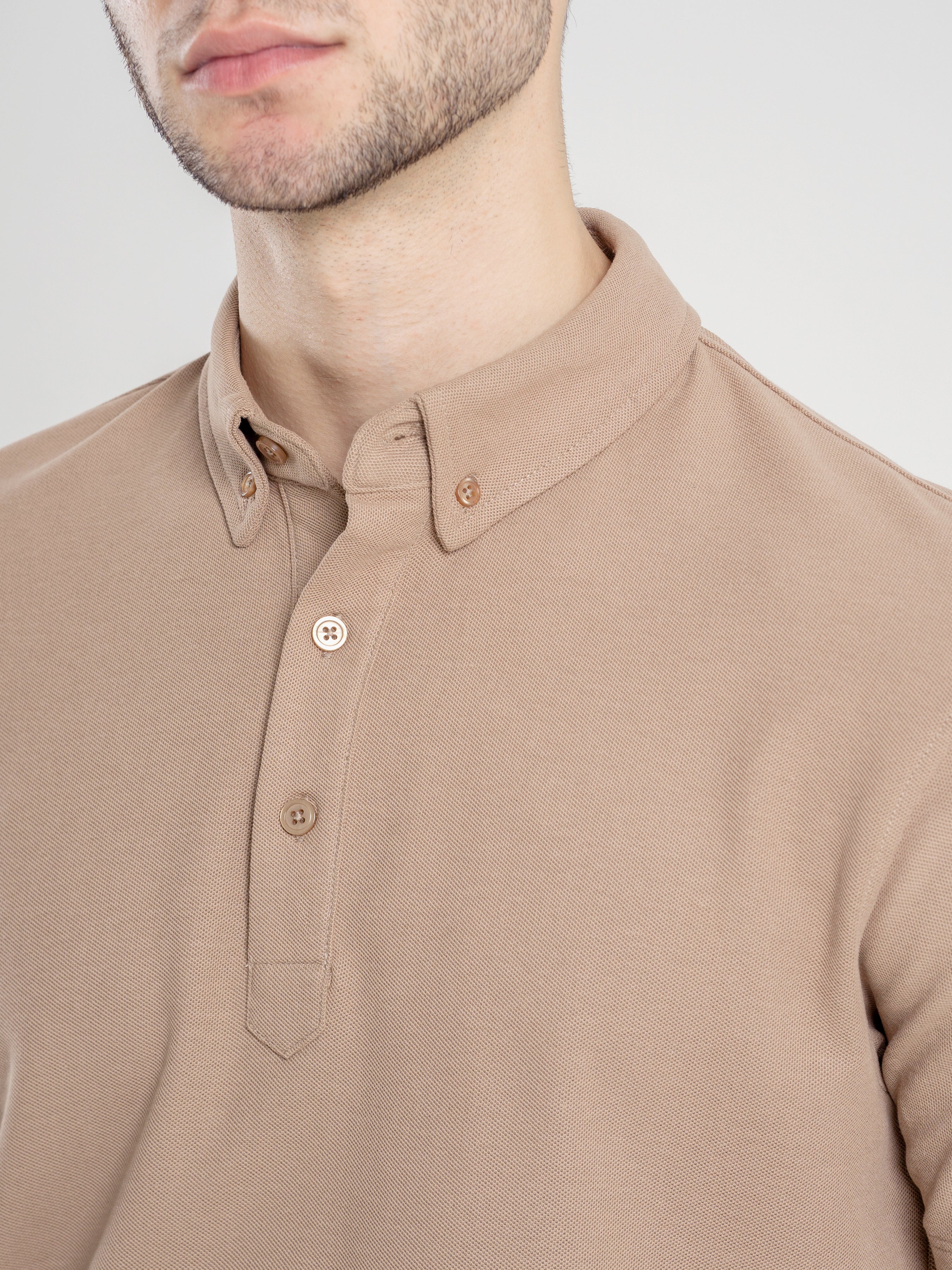 Dante Polo Beige Button Down Shirt