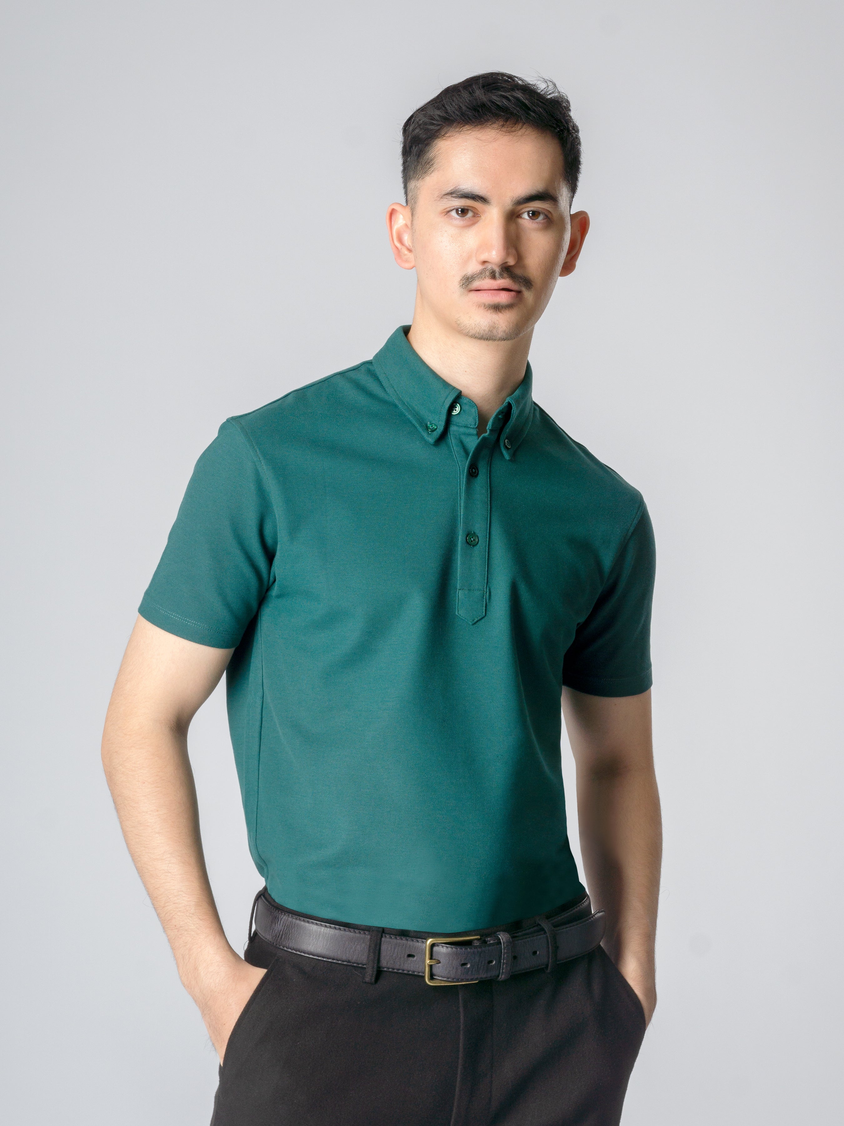 Dante Polo Shirt - Emerald Green - Short Sleeve