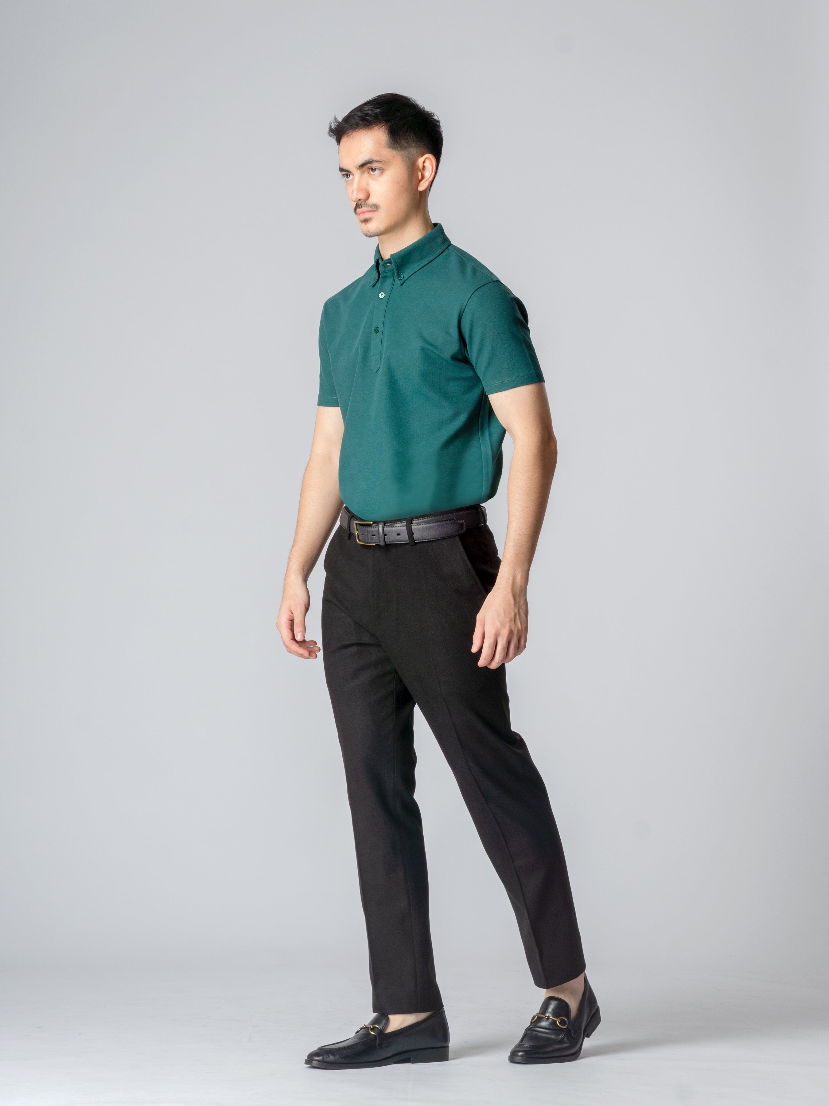 Dante Polo Shirt - Emerald Green - Short Sleeve