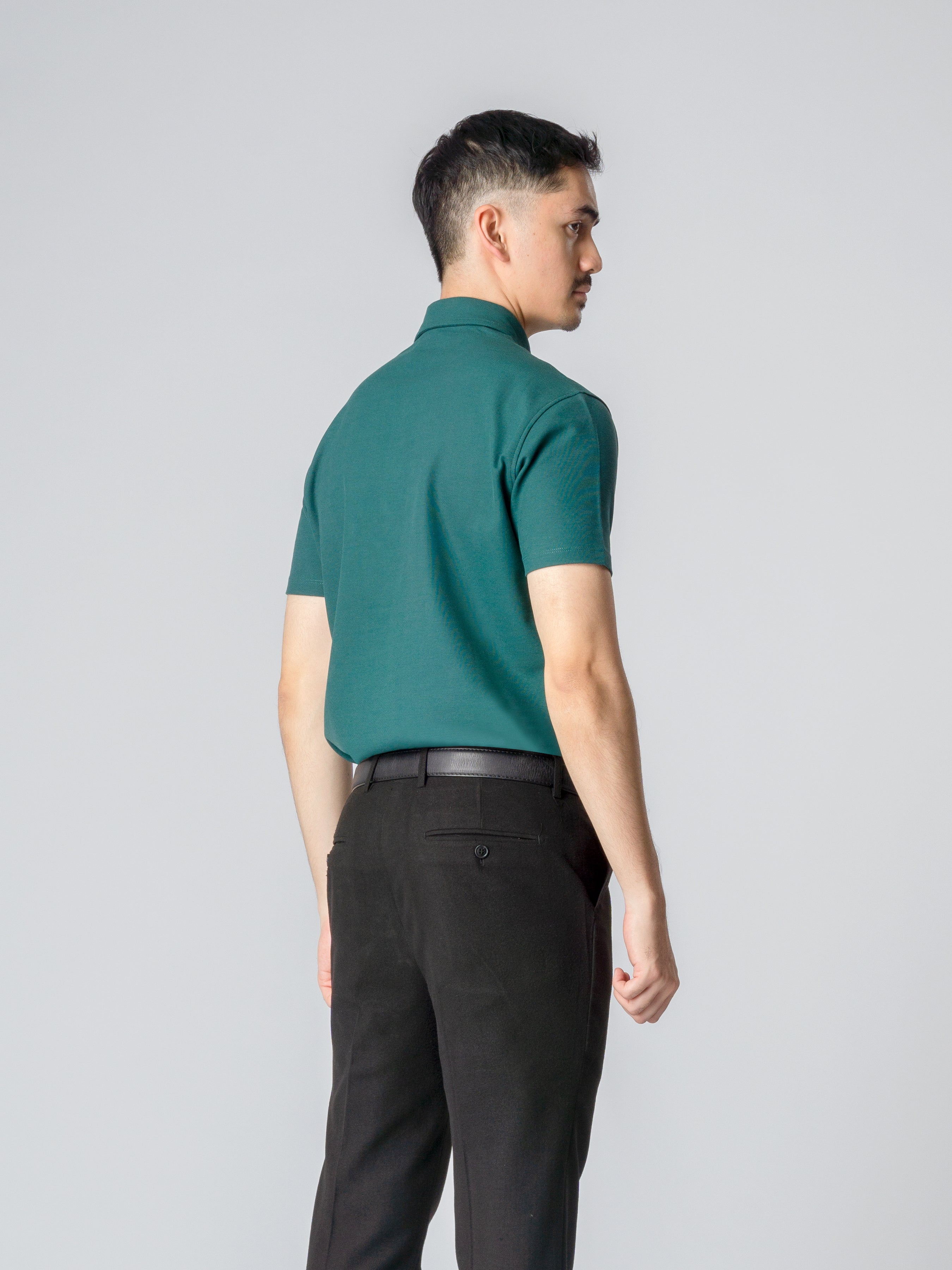 Dante Polo Shirt - Emerald Green - Short Sleeve