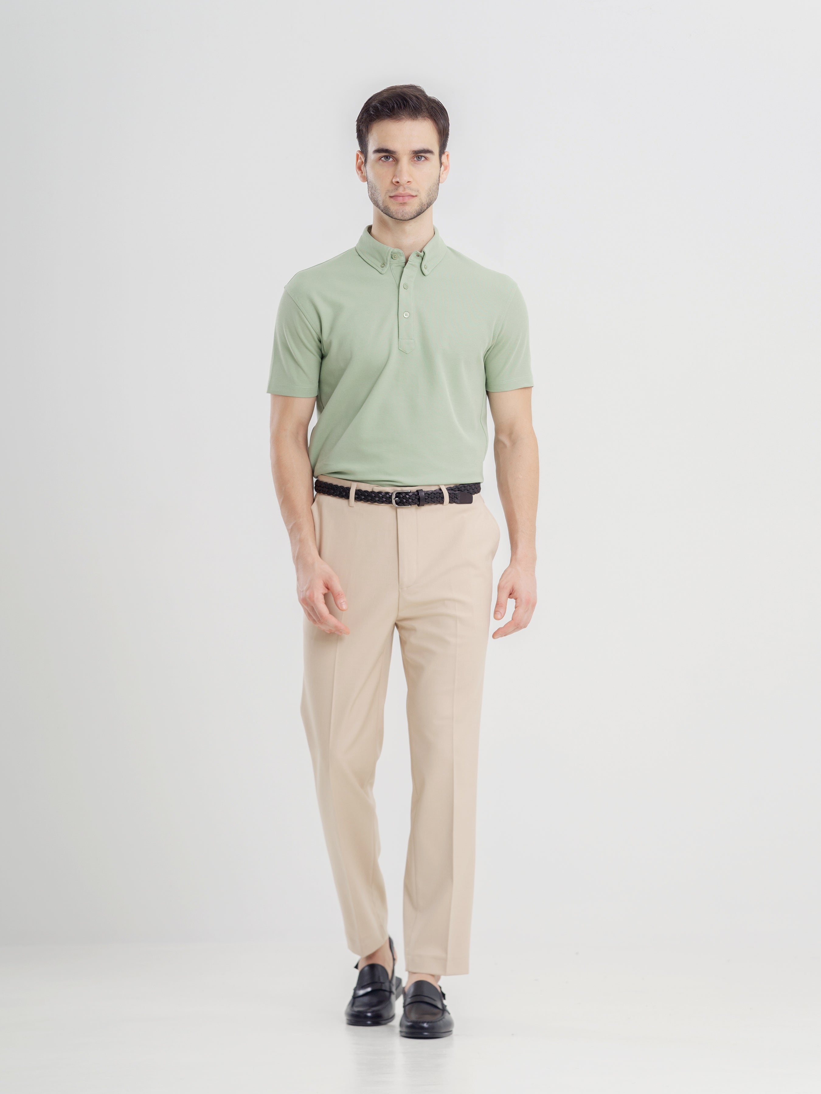 Dante Polo Shirt - Short Sleeve - Moss Green