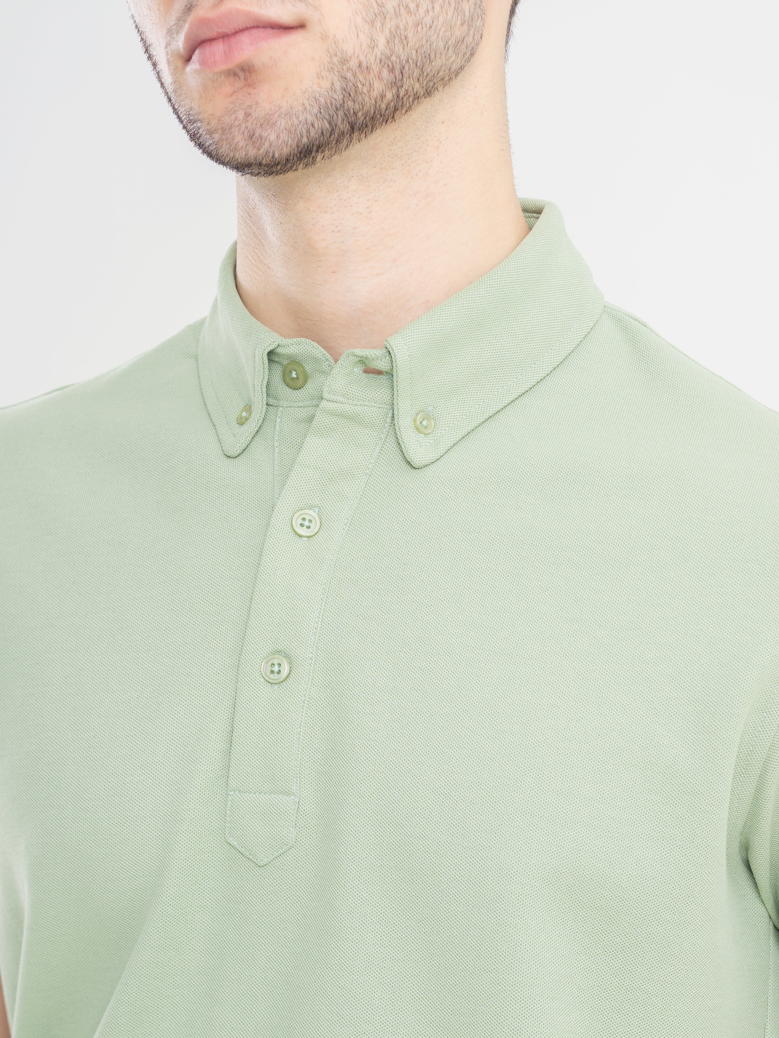 Dante Polo Shirt - Short Sleeve - Moss Green