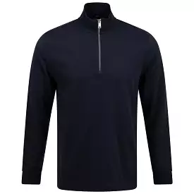 Dark Blue Slim Fit Cotton Long Sleeve Polo Shirt - Tenore 20 - SU24