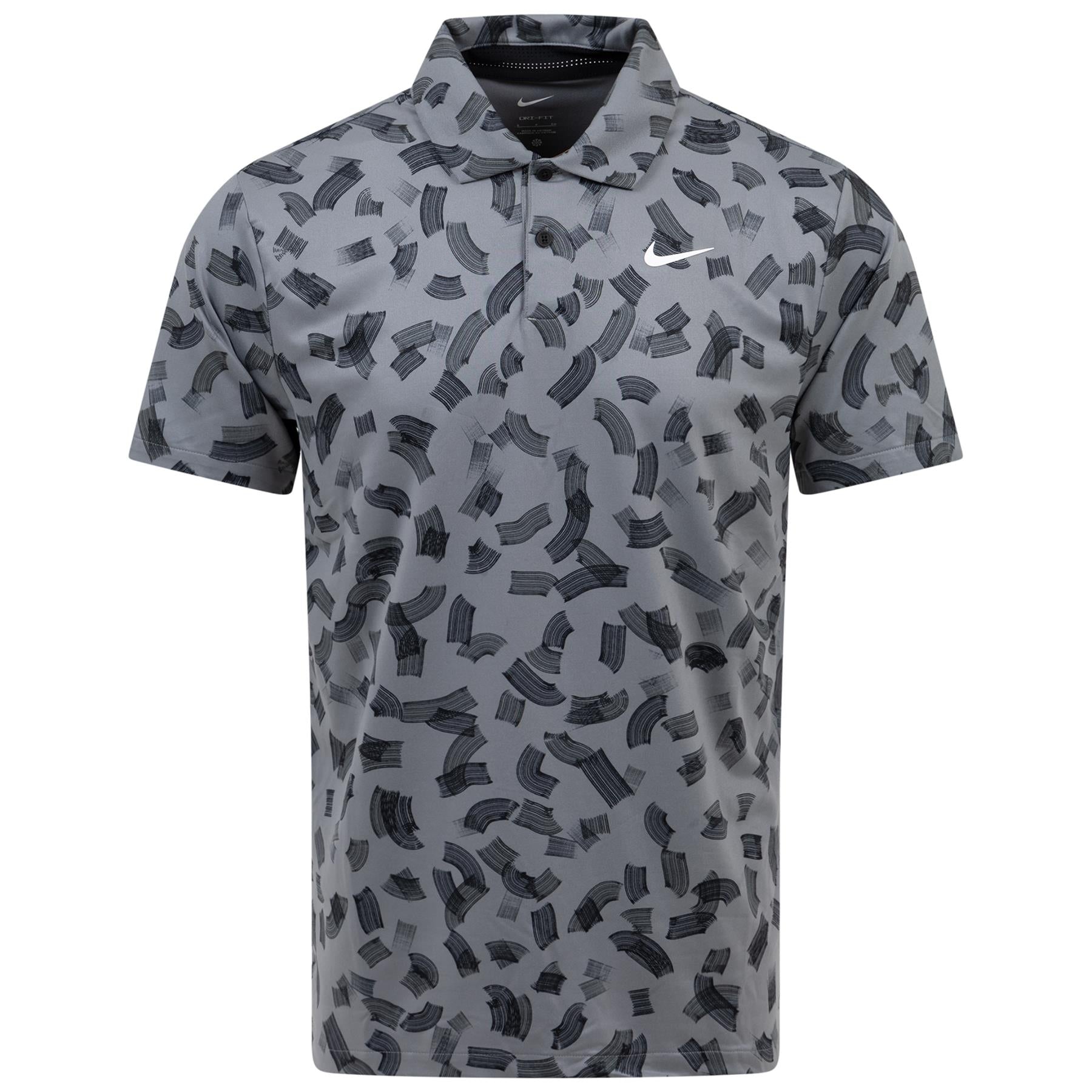 Dri-FIT Tour Micro Print Polo Smoke Grey 