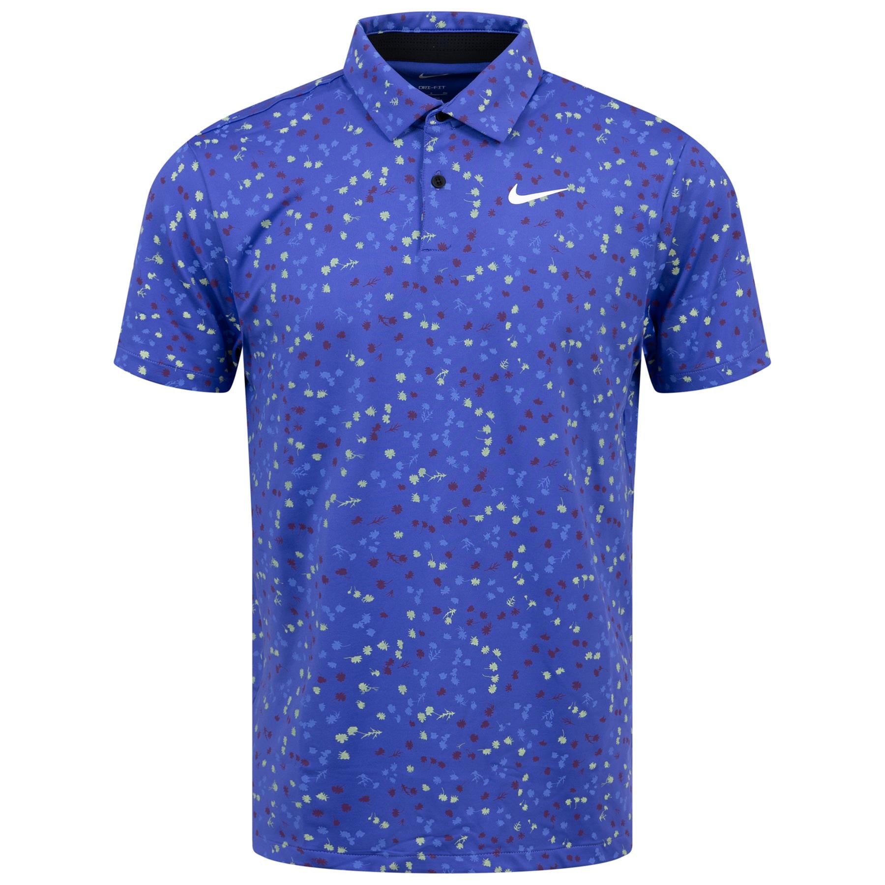 Dri-FIT Tour Stretch Micro Floral Polo in Lapis Blue - Size W23