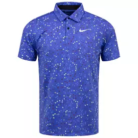 Dri-FIT Tour Stretch Micro Floral Polo in Lapis Blue - Size W23