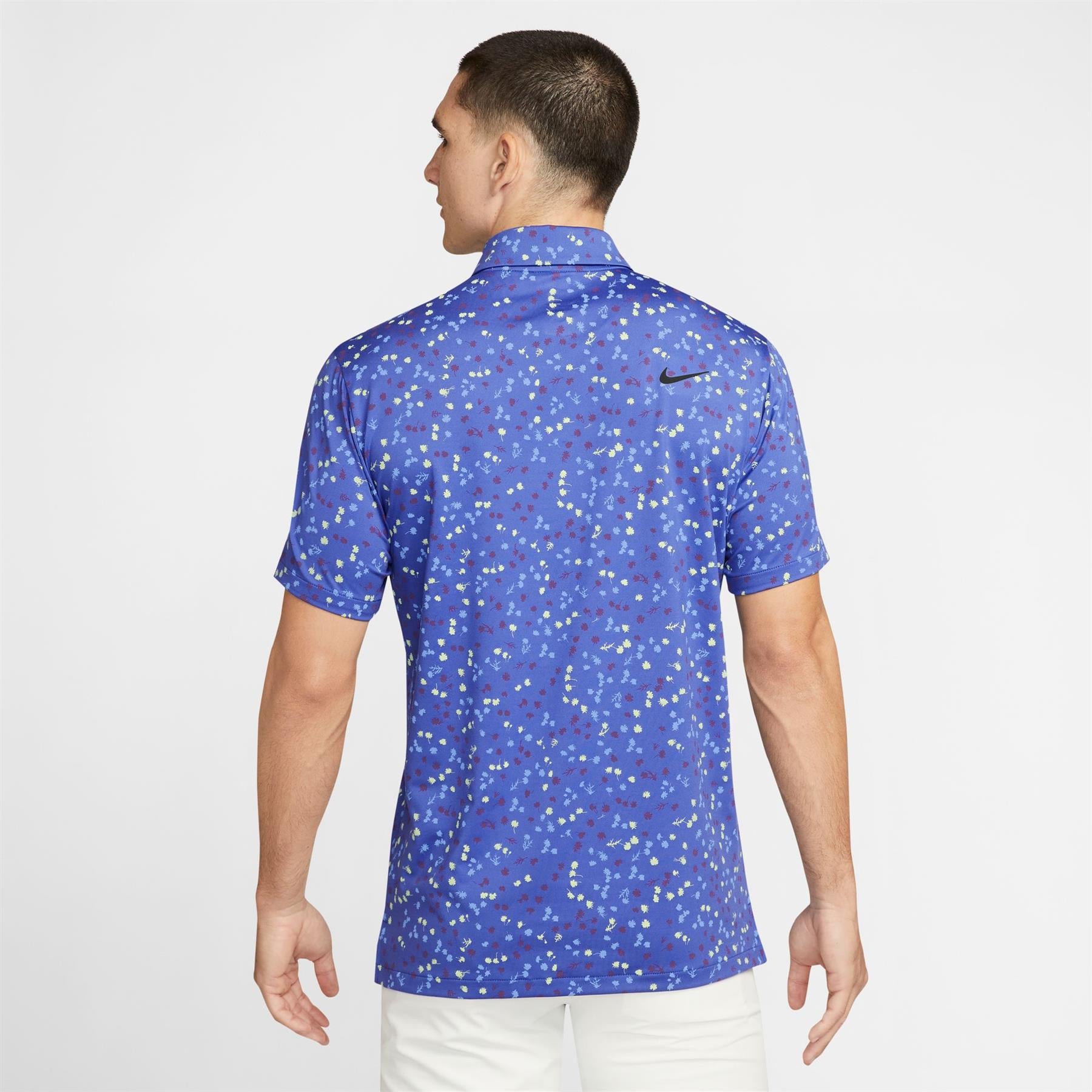 Dri-FIT Tour Stretch Micro Floral Polo in Lapis Blue - Size W23