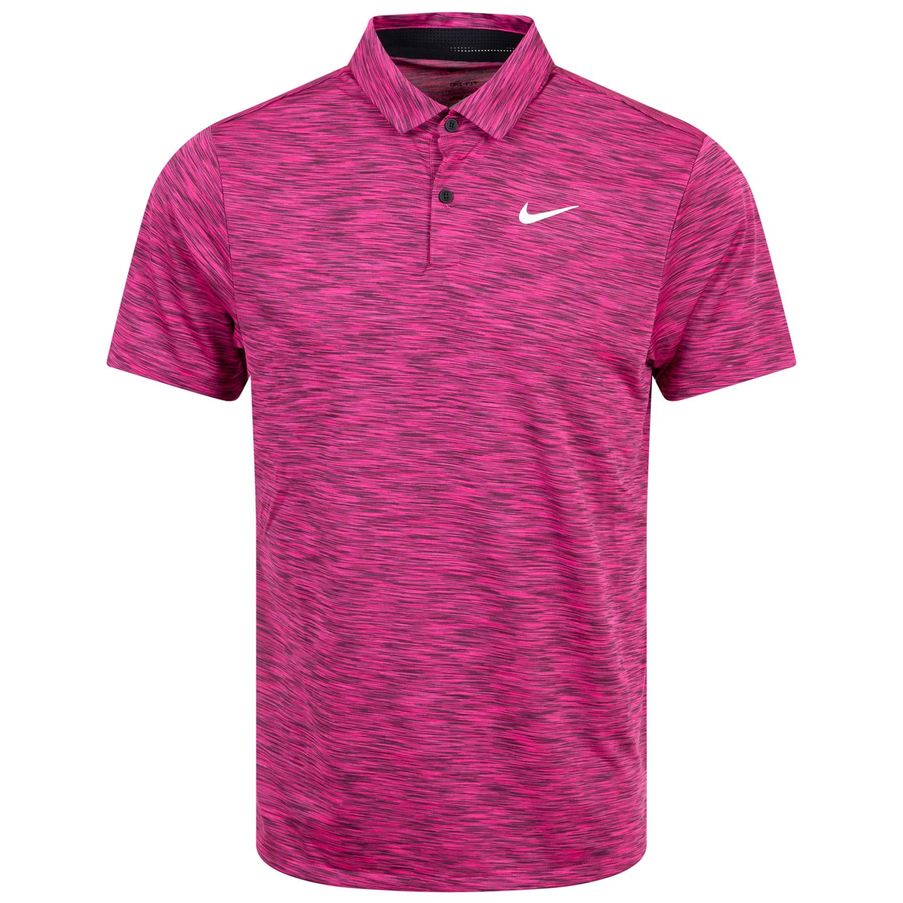 Dri-FIT Tour Stretch Space Dye Polo in Bordeaux Pink - W23