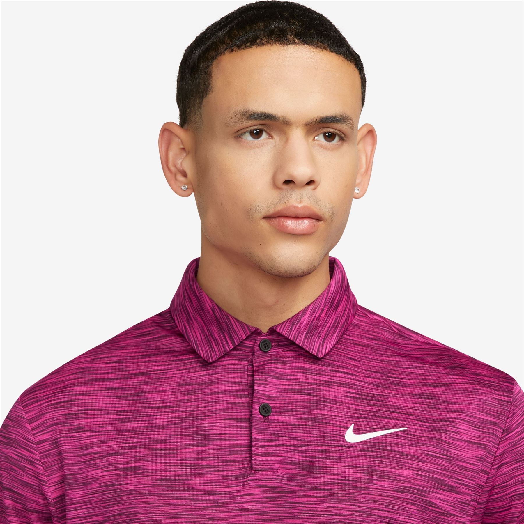 Dri-FIT Tour Stretch Space Dye Polo in Bordeaux Pink - W23