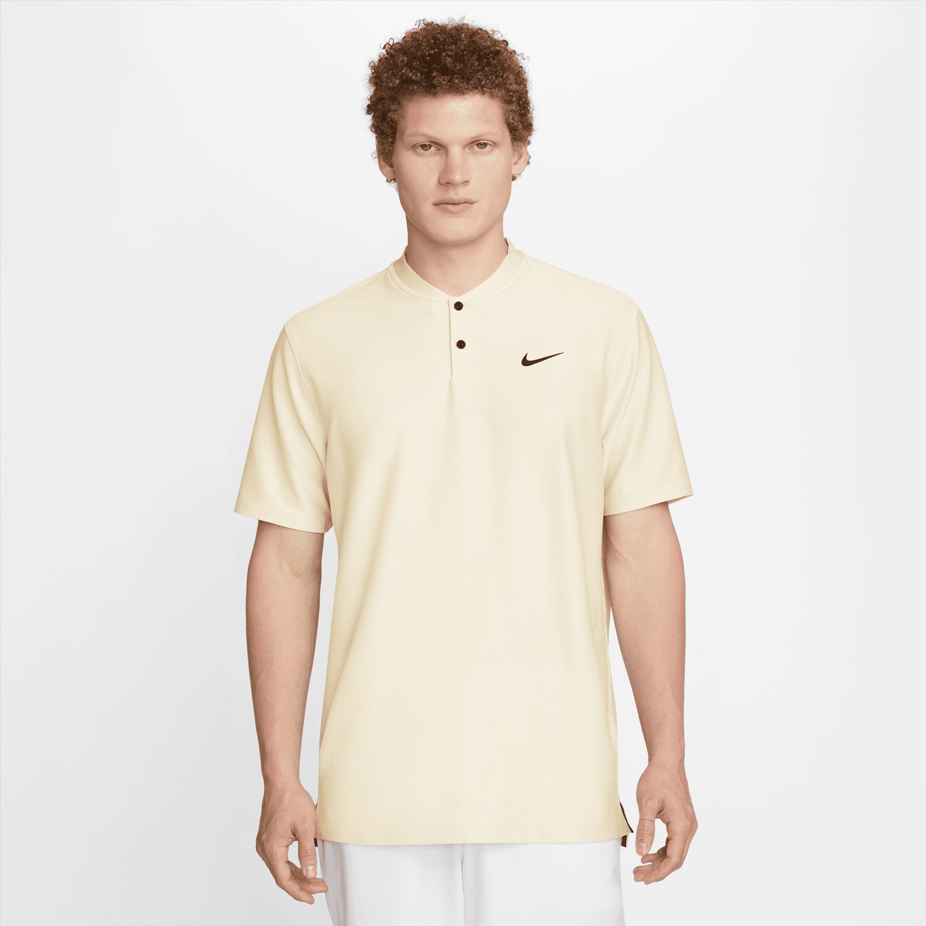 Dri-FIT Tour Texture Stripe Polo Coconut Milk Yellow