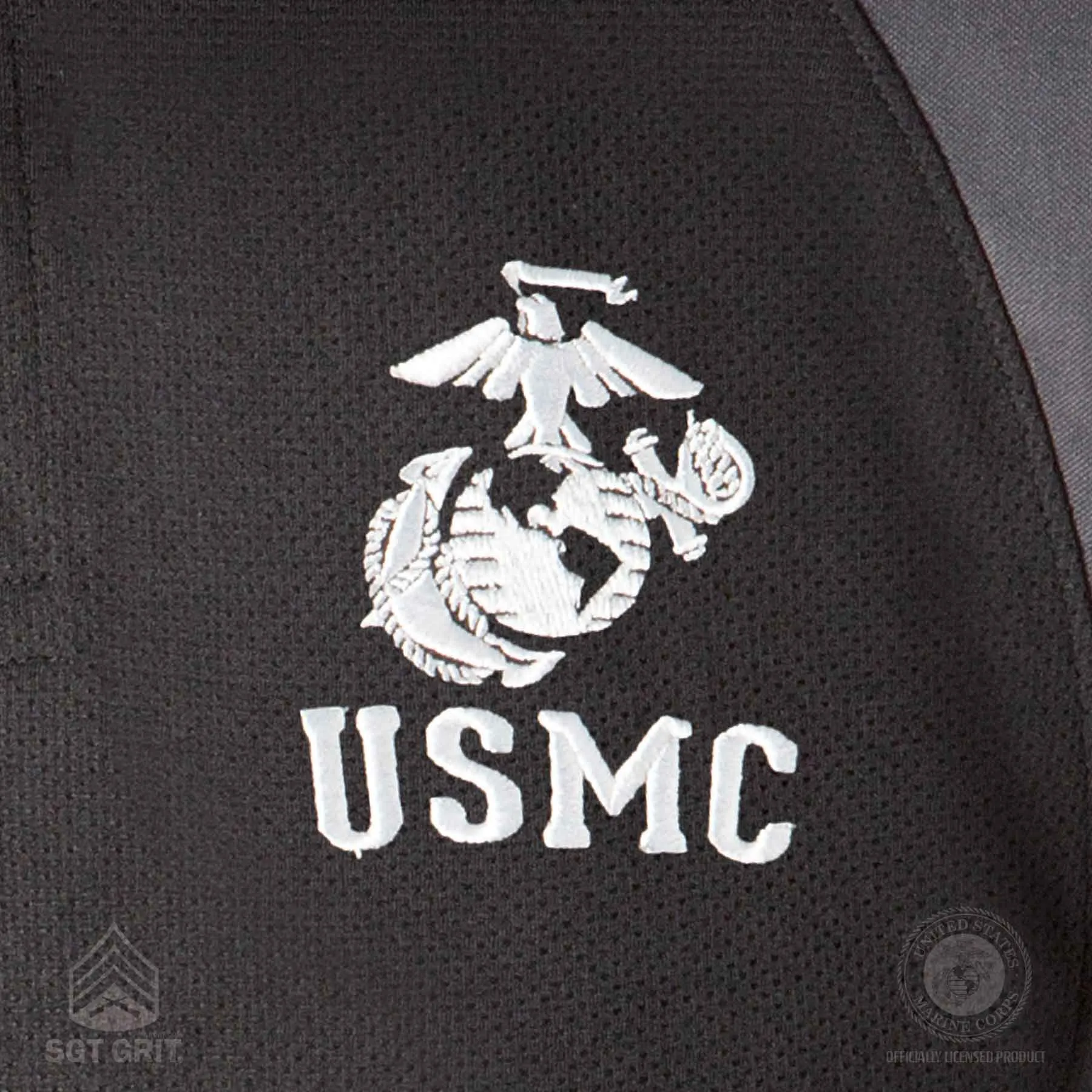 Black USMC Performance Polo by EGA